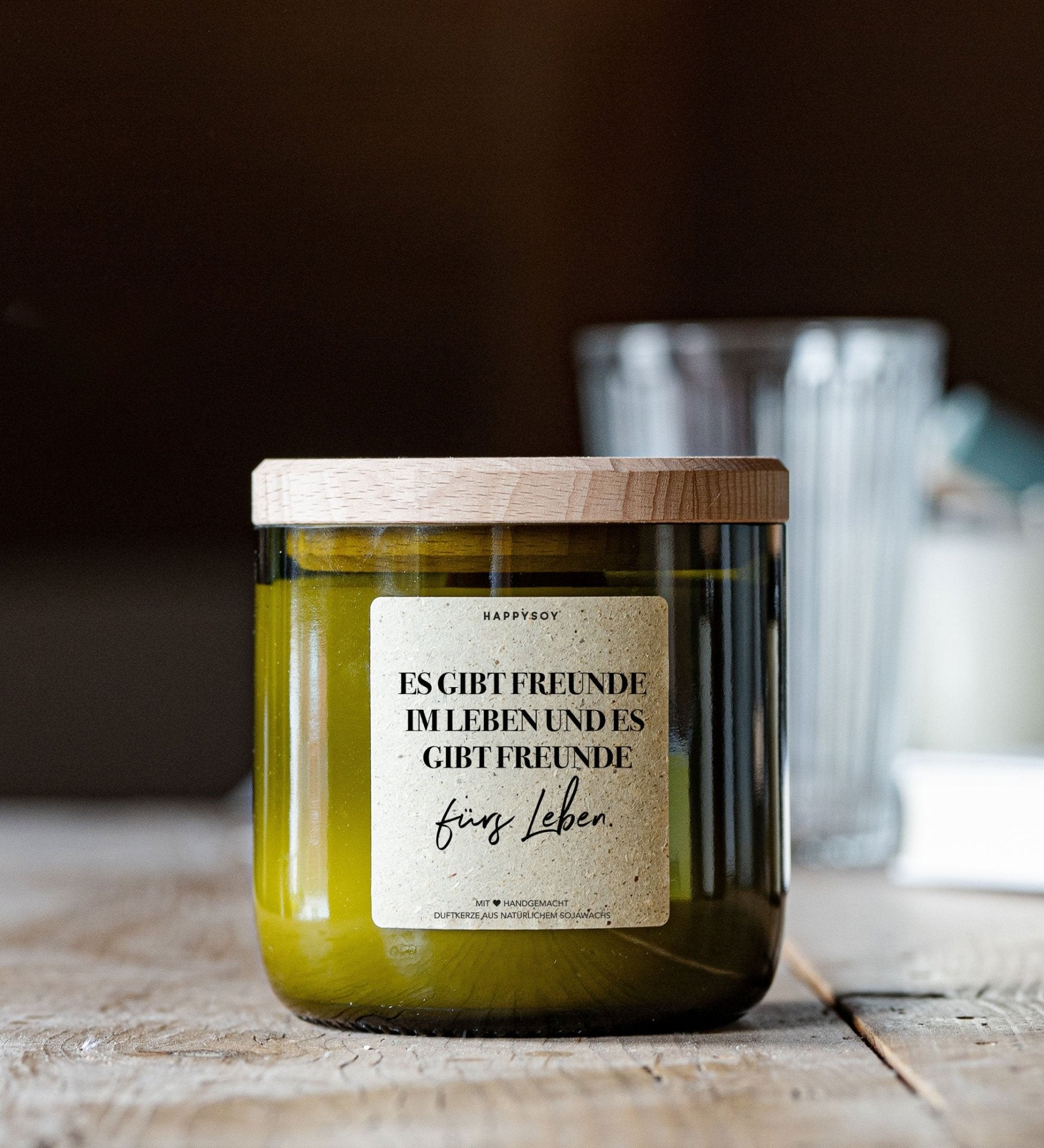 Duftkerze - Es gibt Freunde im Leben und es gibt Freunde fürs Leben. - Happysoy®