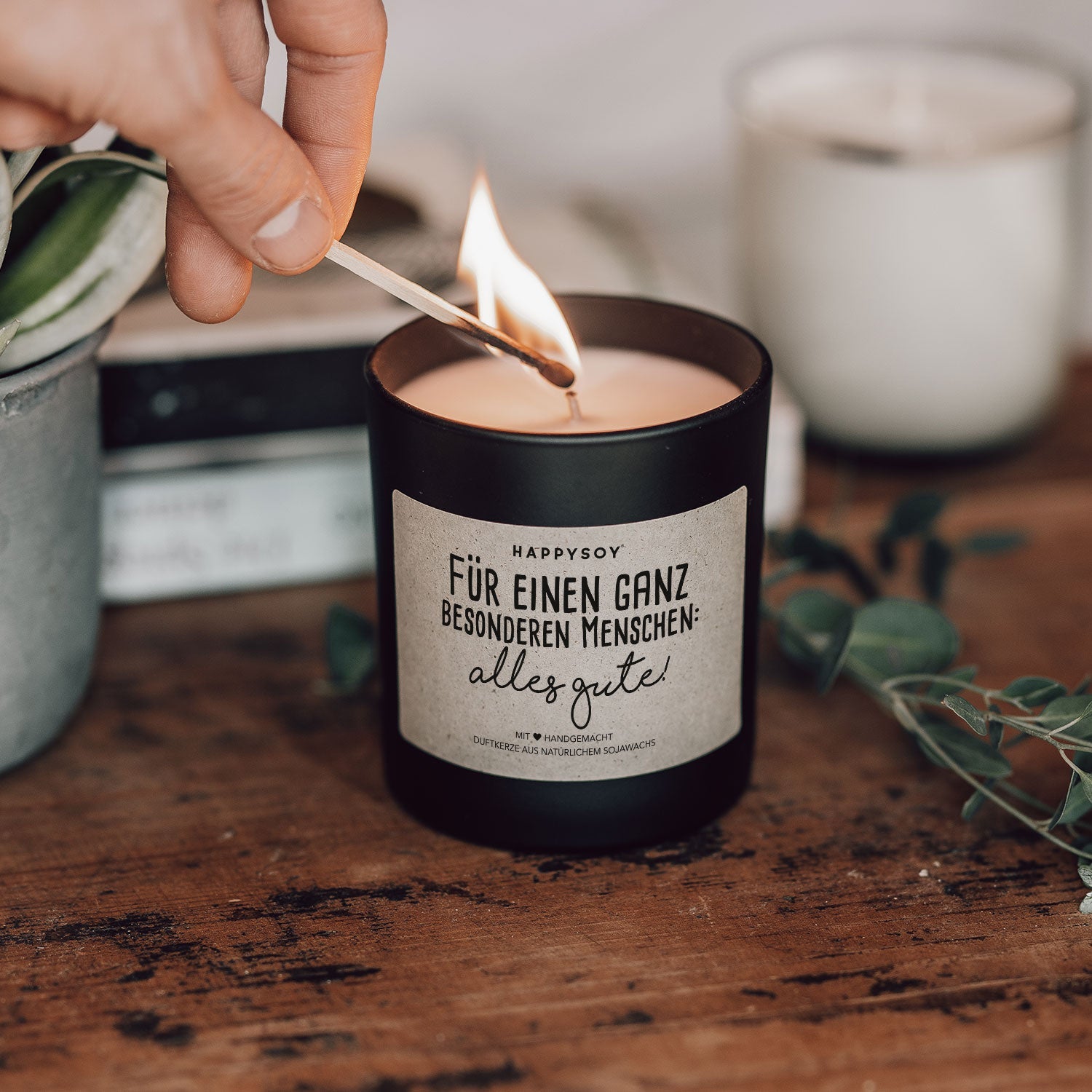 Duftkerze - Für einen ganz besonderen Menschen: Alles Gute! - Happysoy®