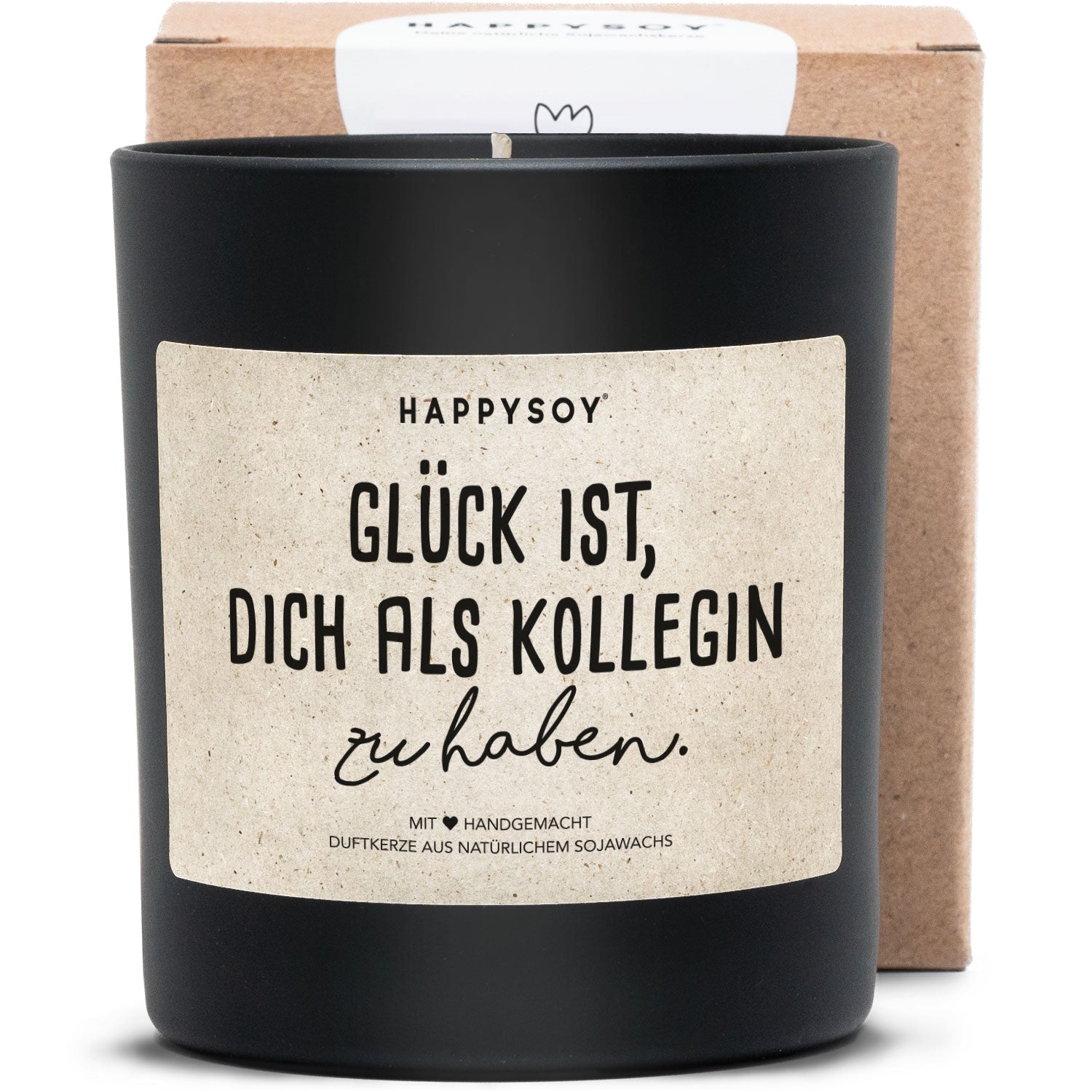 Duftkerze - Glück ist, dich als Kollegin zu haben - Happysoy®