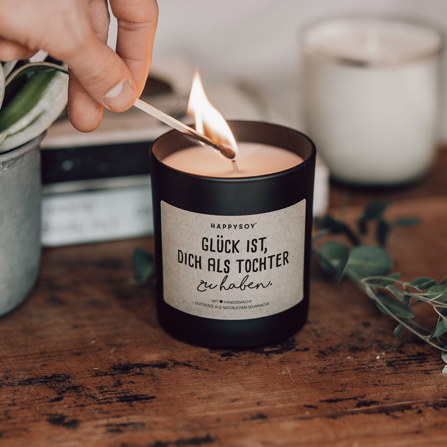 Duftkerze - Glück ist dich als Tochter zu haben - Happysoy®