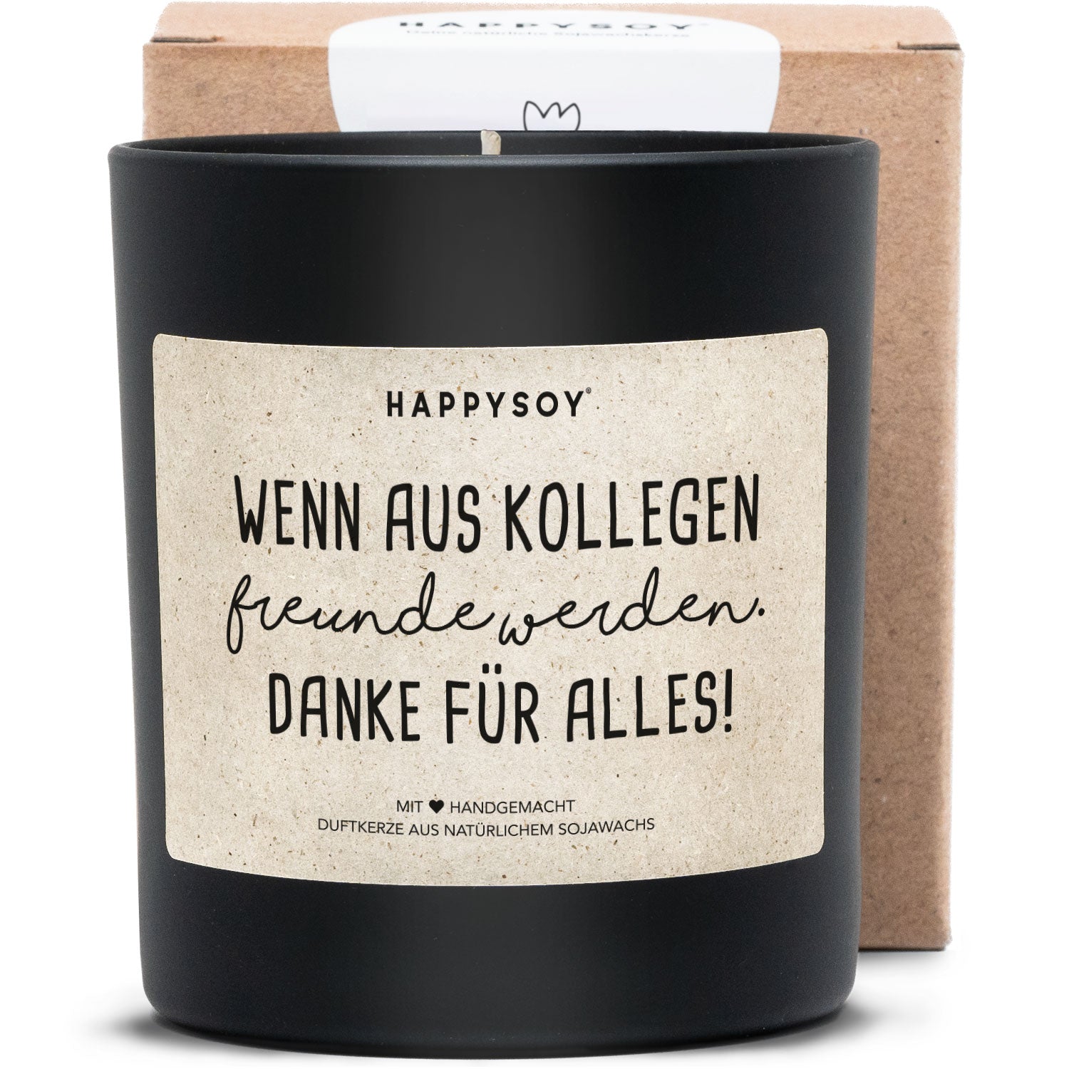 Duftkerze - Wenn aus Kollegen Freunde werden. Danke für alles! - Happysoy®