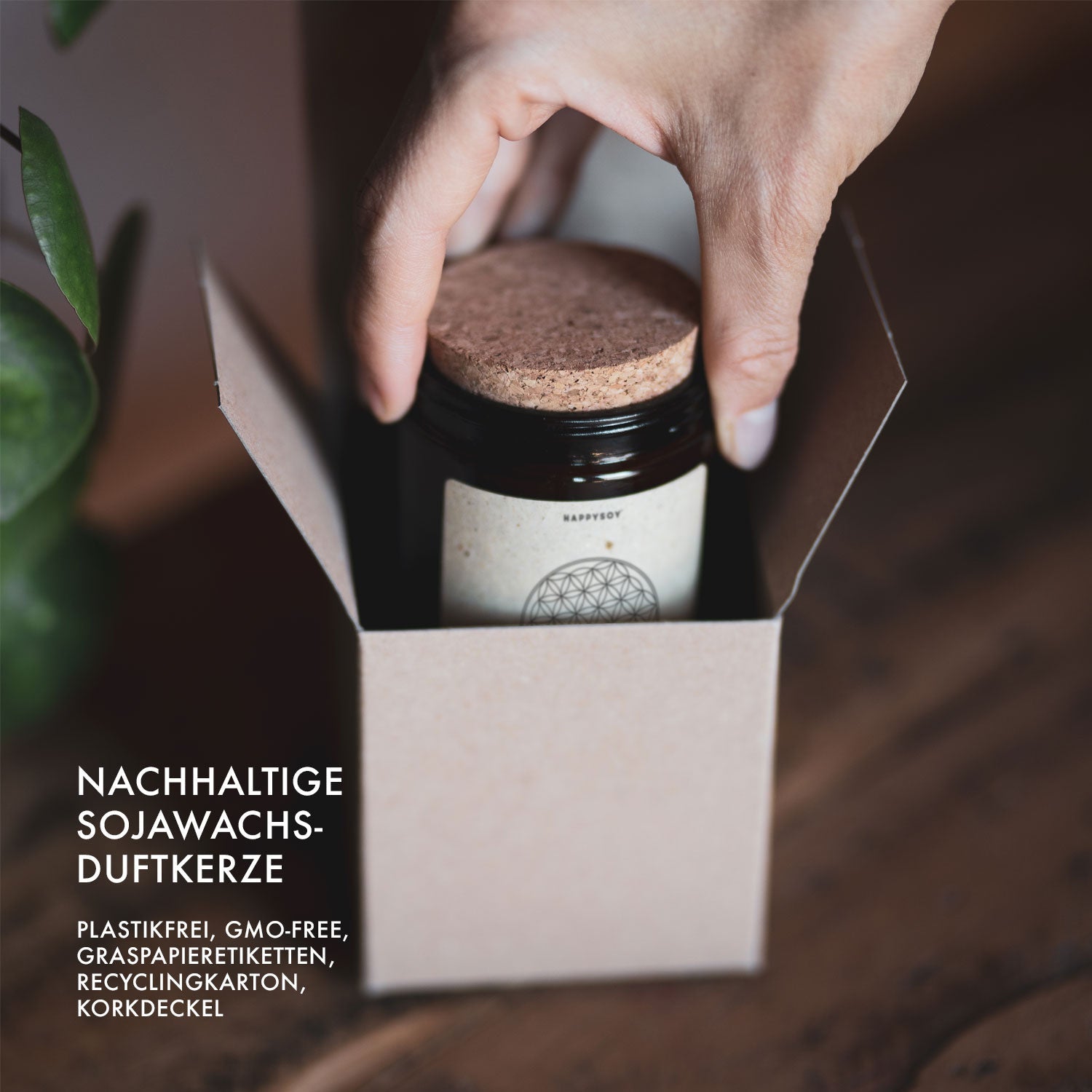 Duftkerze - "Blume des Lebens" - Happysoy®