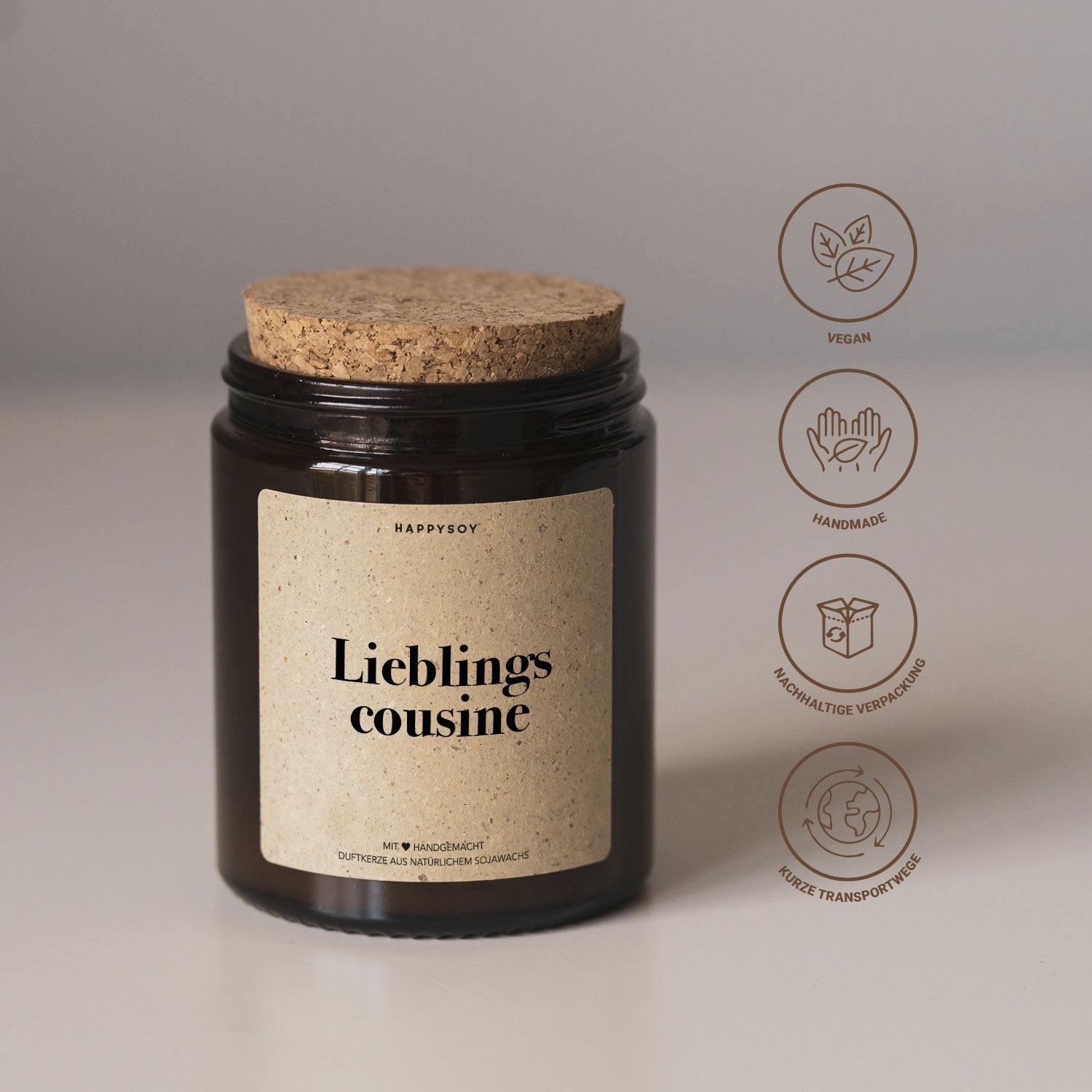 Duftkerze - Lieblingscousine - Happysoy®