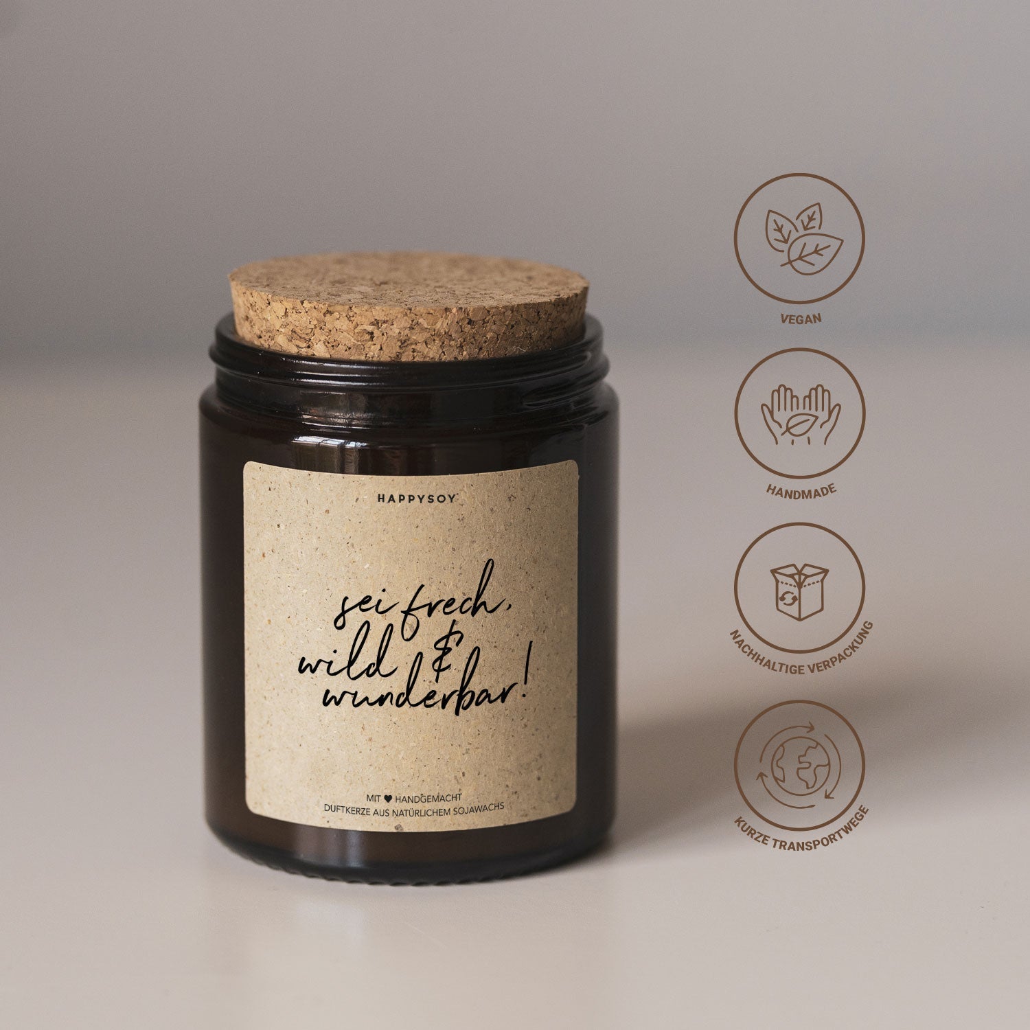 Duftkerze - Sei frech, wild & wunderbar! - Happysoy®