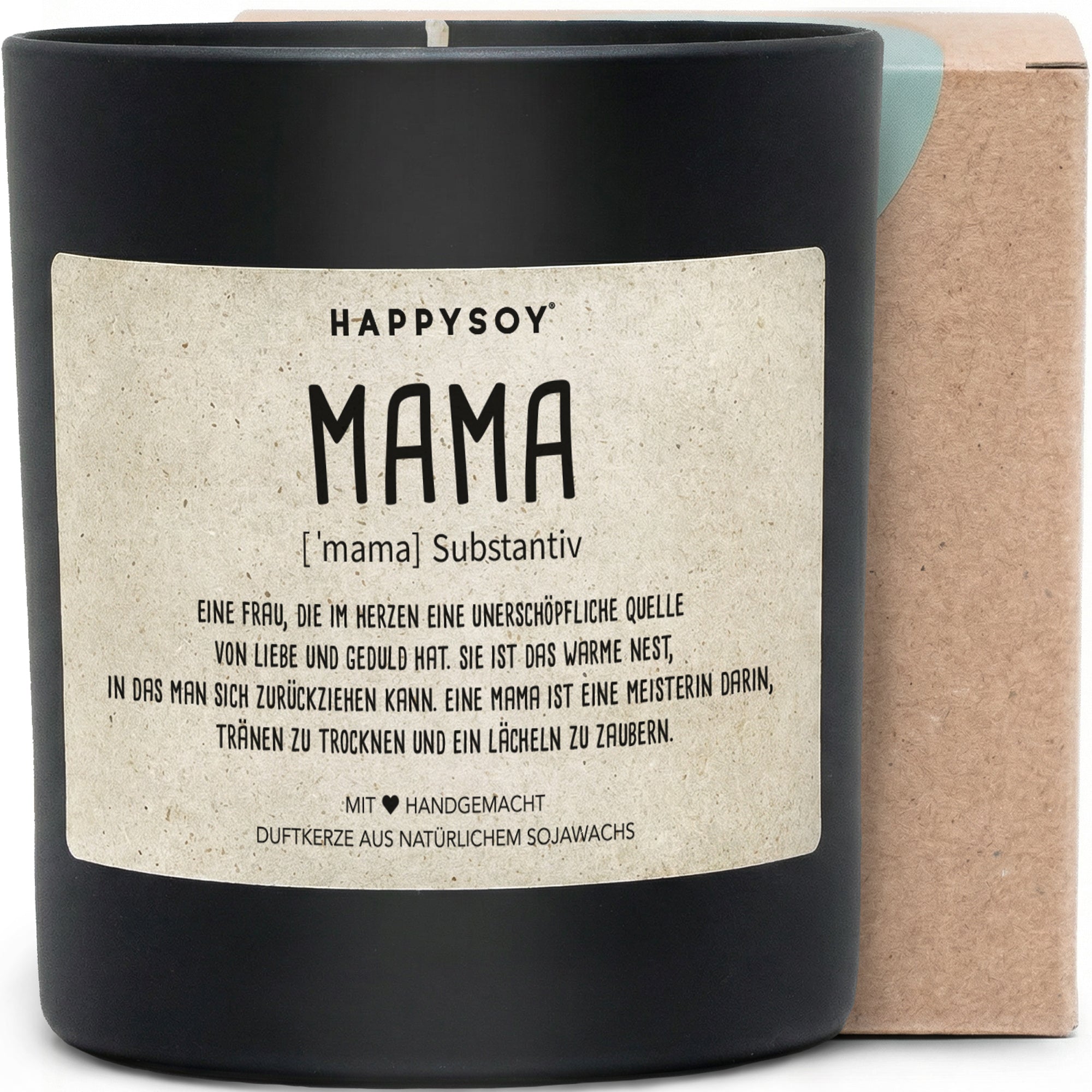 Mama Definition - Duftkerze mit Spruch als liebevolles Geschenk für Mama, Muttertag, Geburtstag, besondere Kerze im Glas mit blumigem Duft - Bild 1