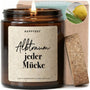 Albtraum jeder Mücke - Citronella Duftkerze mit Spruch als Geschenk für Sommerabende und Gartenpartys, Gartenliebhaber, Kerze im Glas für laue Stunden im Freien - Bild 1