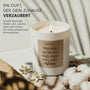 Was man im Herzen trägt, kann man nicht verlieren - Duftkerze mit Spruch als Trostgeschenk, liebevolle Aufmunterung für Freundin, Mama, Schwester, Kerze im Glas mit blumigem Duft - Bild 2