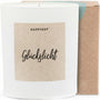 Glückslicht - Duftkerze mit Spruch als liebevolles Geschenk für Freundin, kleine Aufmerksamkeit zum Dankeschön oder Aufmunterung, Kerze im Glas mit blumigem Duft - Bild 1