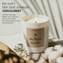 Von Herzen Danke - Duftkerze mit Spruch als Geschenk zum Dankeschön, liebevolle Aufmerksamkeit für Freundin, Kollegin, Mama, Kerze im Glas mit blumigem Duft - Bild 2