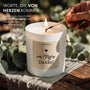 Von Herzen Danke - Duftkerze mit Spruch als Geschenk zum Dankeschön, liebevolle Aufmerksamkeit für Freundin, Kollegin, Mama, Kerze im Glas mit blumigem Duft - Bild 3