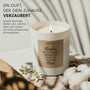 Menschen die wir lieben bleiben für immer in unseren Herzen - Duftkerze mit Spruch als Trostgeschenk, liebevolle Erinnerung, Kerze im Glas mit blumigem Duft - Bild 2