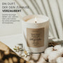 Diese Kerze brennt für unsere Lieblingsmenschen im Himmel - Duftkerze mit Spruch als Trostgeschenk, liebevolle Erinnerung, Kerze im Glas, blumiger Duft - Bild 2