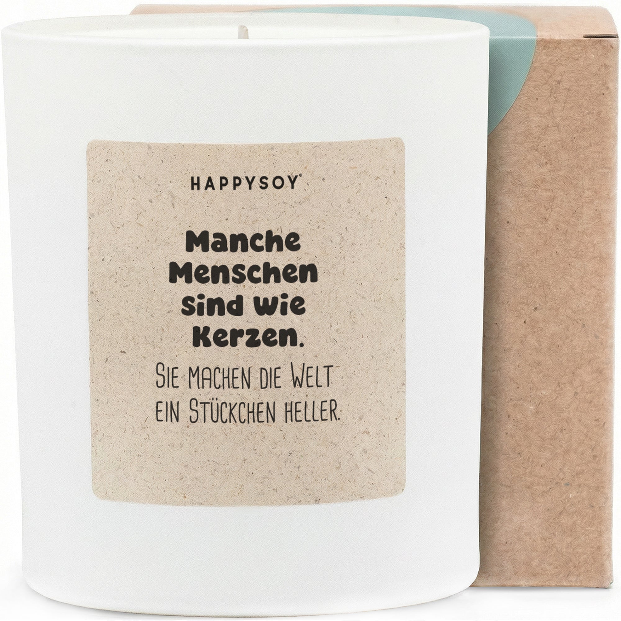 Manche Menschen machen die Welt ein Stückchen heller - Duftkerze mit Spruch als Geschenk für Freundin, Dankeschön, besondere Aufmerksamkeit, blumiger Duft, Kerze im Glas - Bild 1