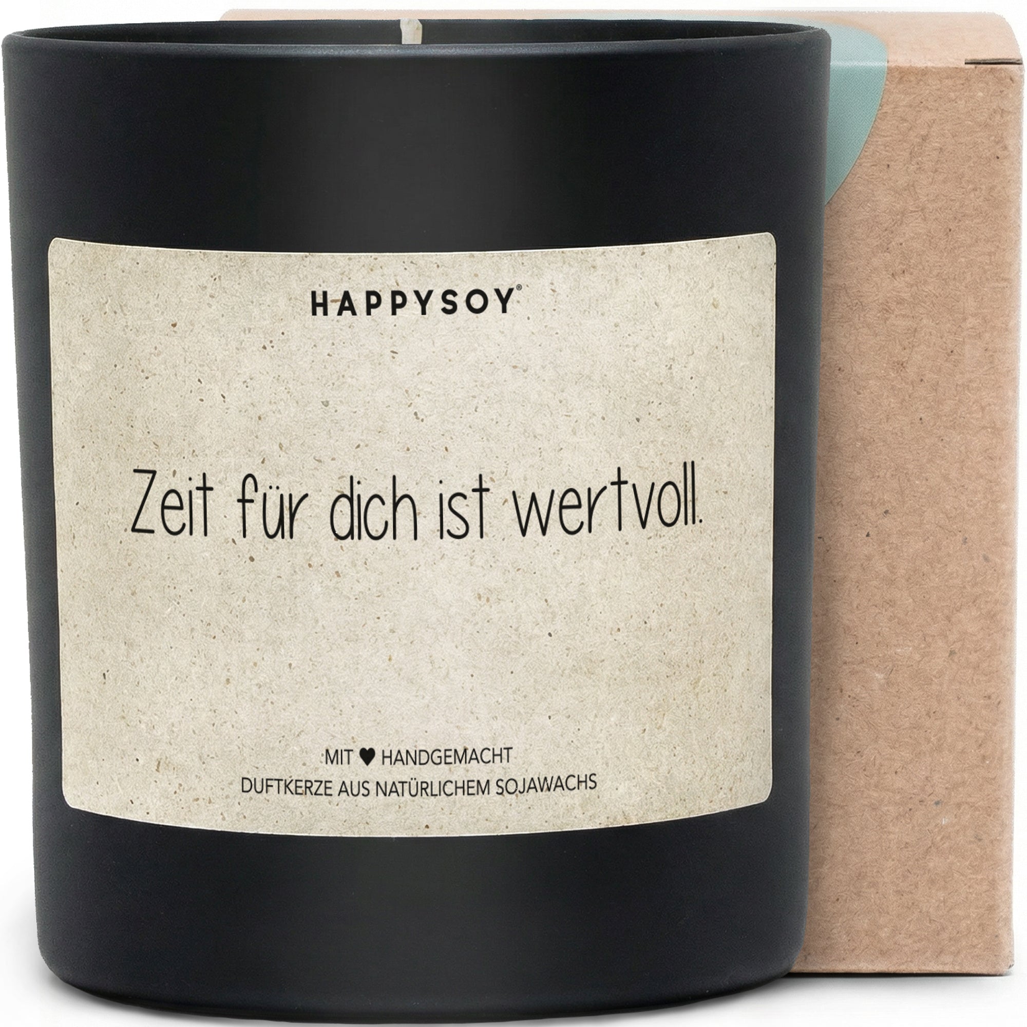Zeit für dich ist wertvoll - Duftkerze mit Spruch als liebevolles Geschenk für Freundin, Mama oder Schwester, besondere Aufmerksamkeit mit blumigem Duft, Kerze im Glas - Bild 1