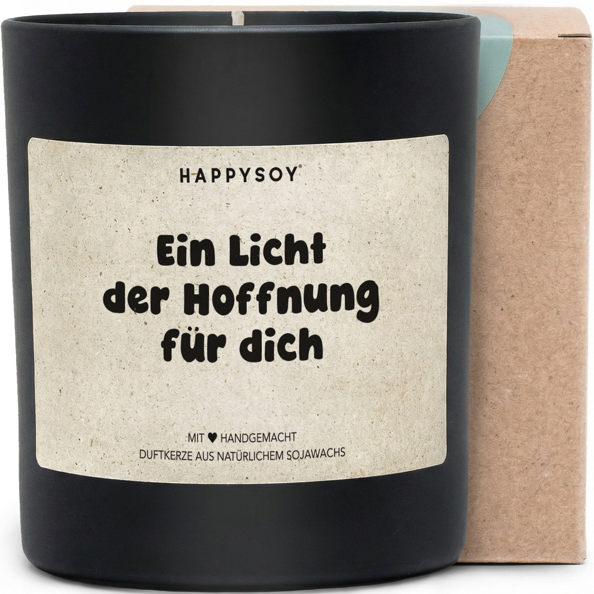 Ein Licht für dich der Hoffnung - Duftkerze mit Spruch als Geschenk zur Aufmunterung, liebevolle Kerze im Glas mit blumigem Duft für Freundin, Mama oder Schwester - Bild 1