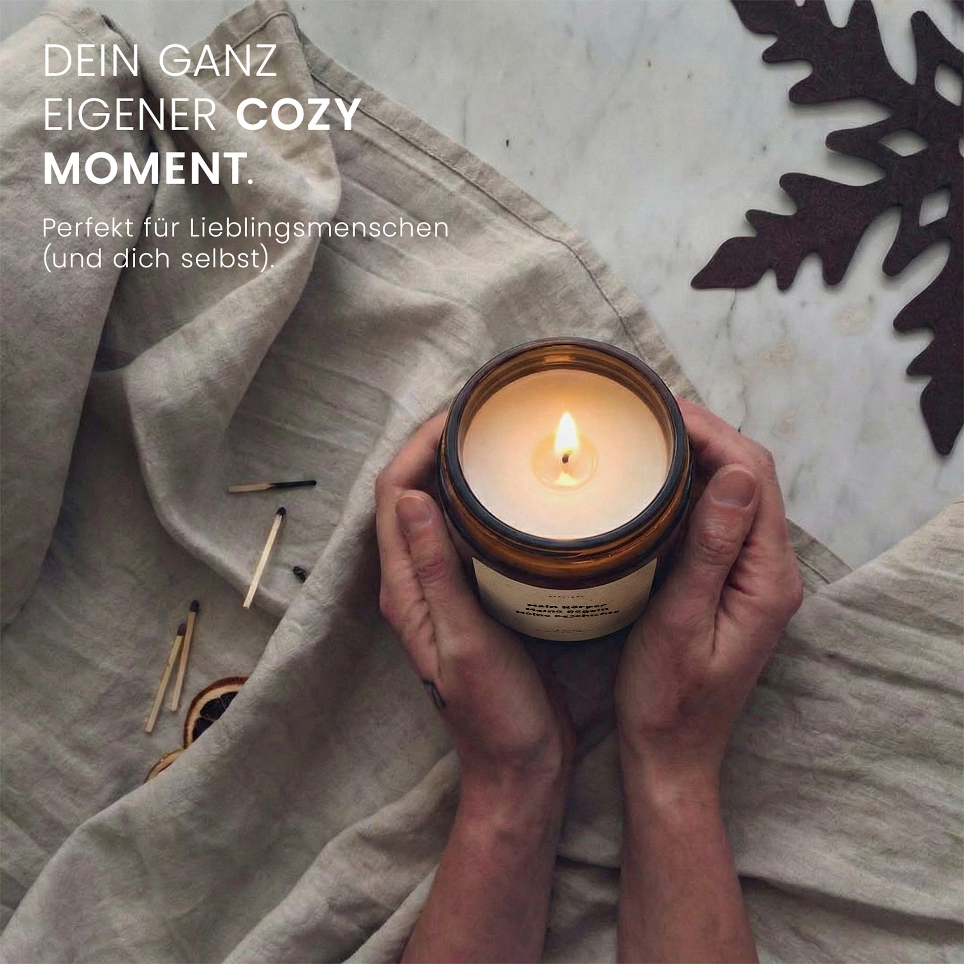 Mein Körper Meine Regeln Meine Geschichte - Duftkerze mit Spruch als Geschenk zur Aufmunterung, liebevolle Geschenkidee für Frauen, beste Freundin, Kerze im Glas mit blumigem Duft - Bild 8