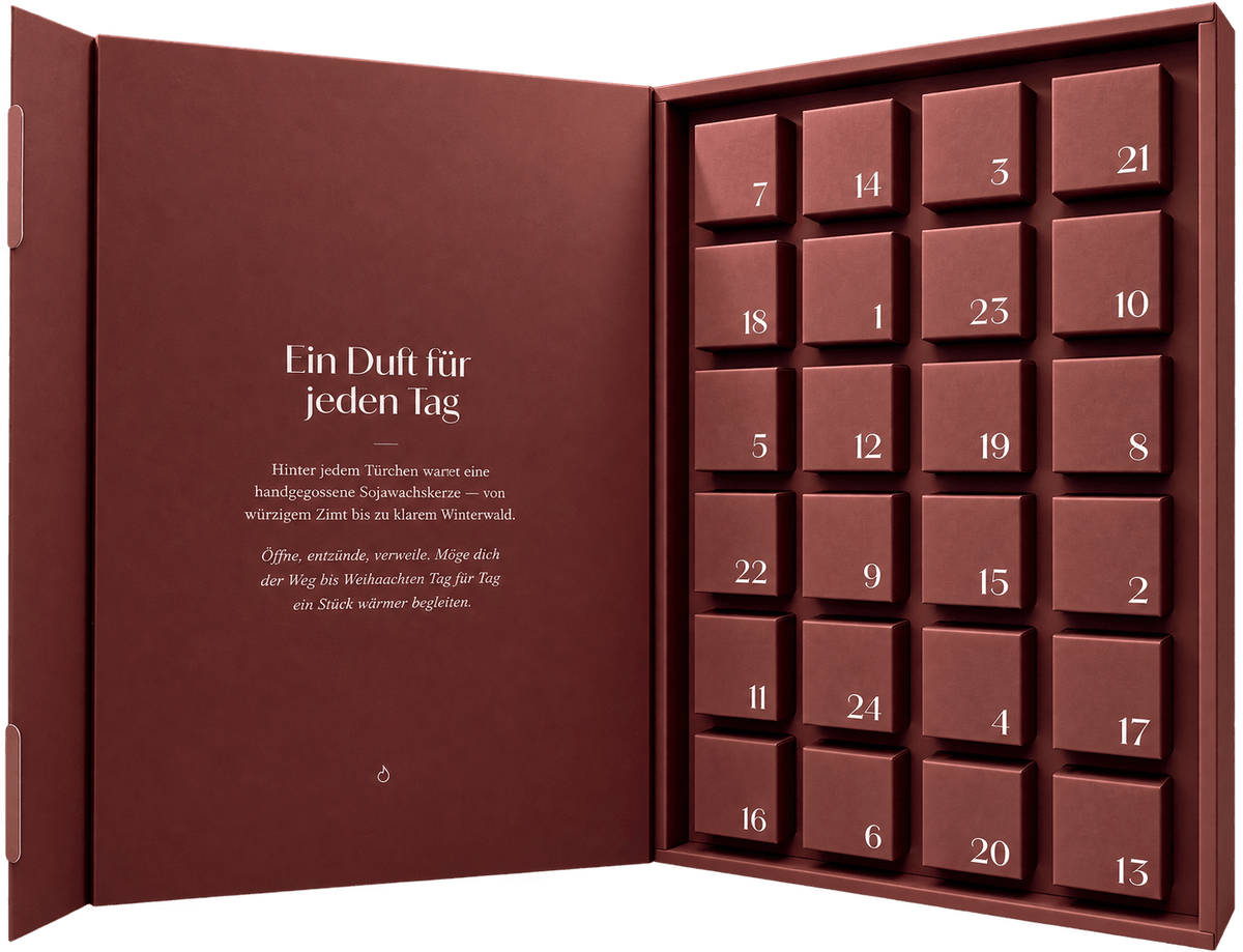 Unser Duftkerzen-Adventskalender ist da.