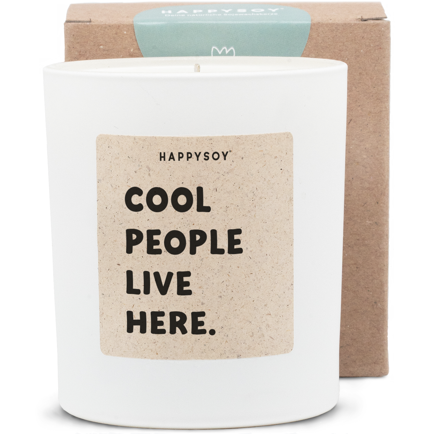 Duftkerze - COOL PEOPLE LIVE HERE - Happysoy®