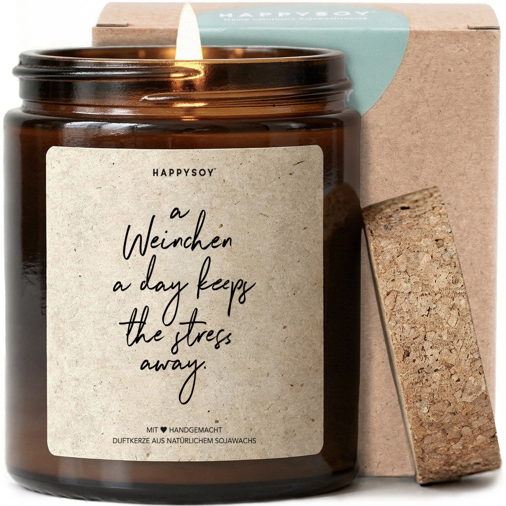 Duftkerze - a Weinchen a day keeps the stress away. - Happysoy®