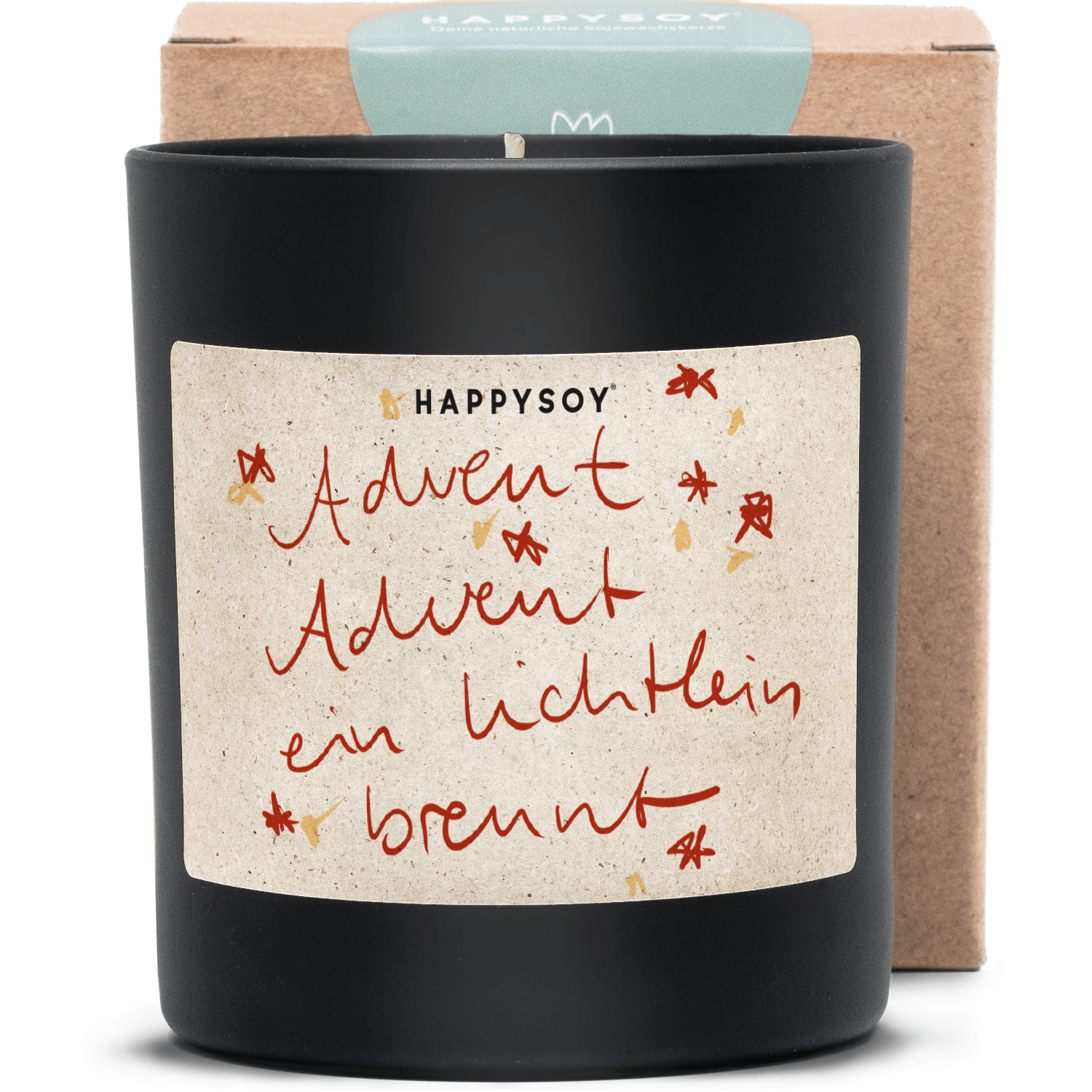 Duftkerze - Advent Advent ein Lichtlein brennt - Happysoy®