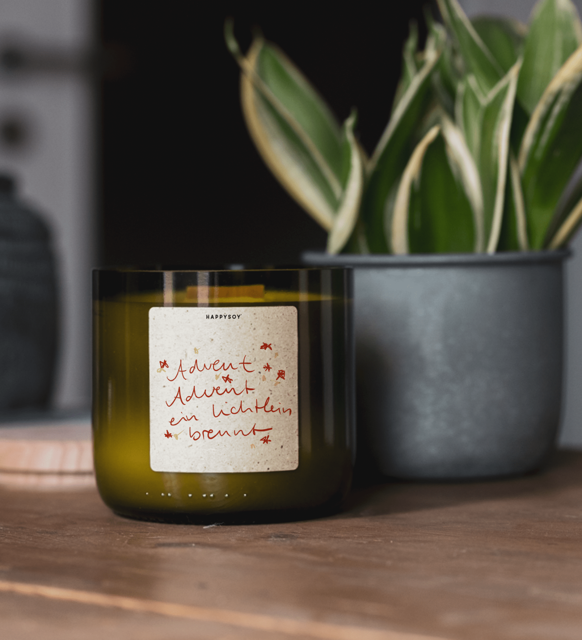 Duftkerze - Advent Advent ein Lichtlein brennt - Happysoy®