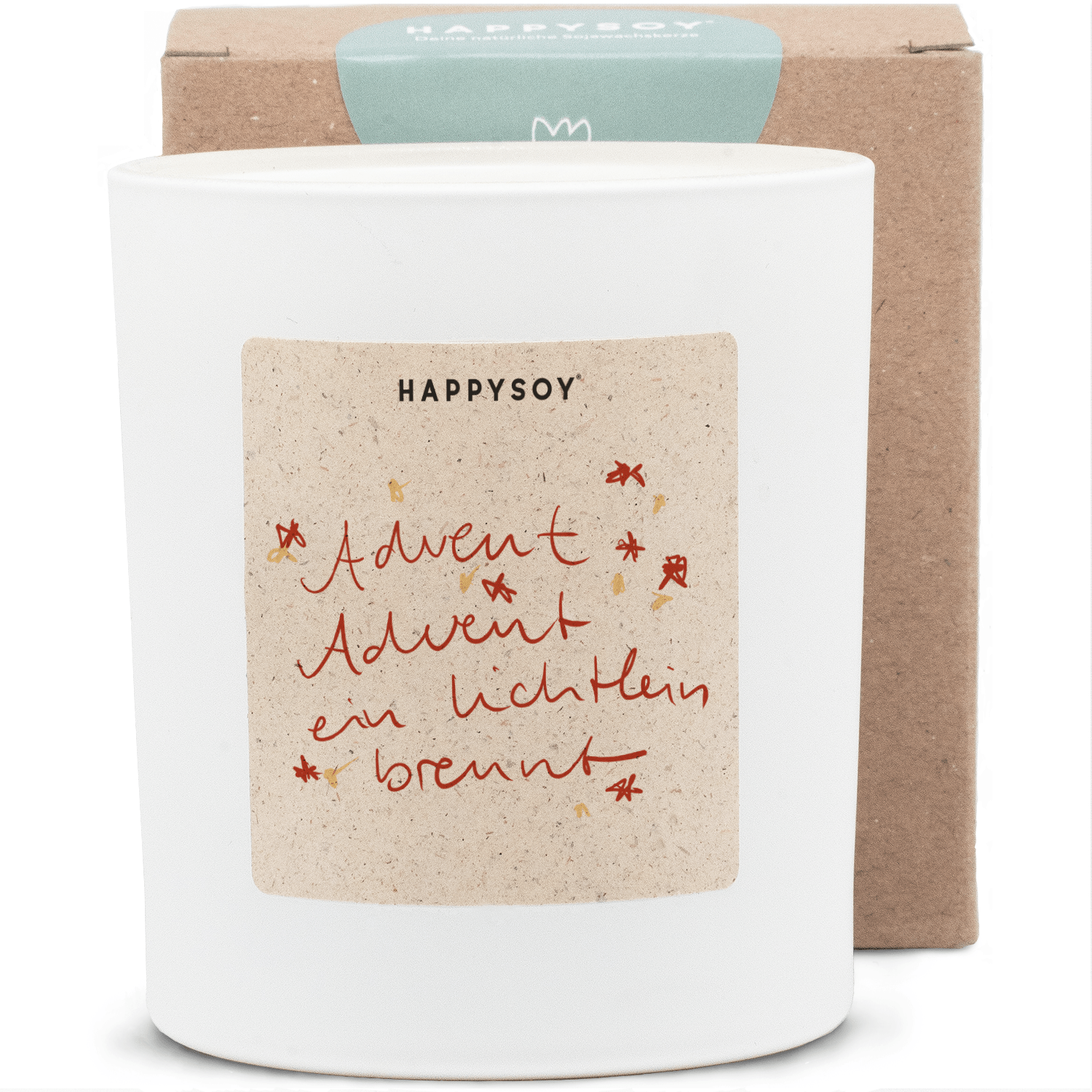 Duftkerze - Advent Advent ein Lichtlein brennt - Happysoy®