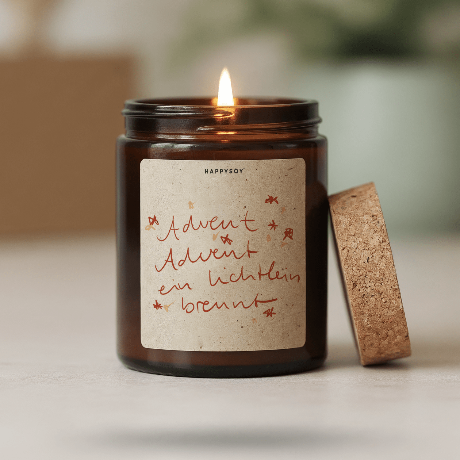 Duftkerze - Advent Advent ein Lichtlein brennt - Happysoy®