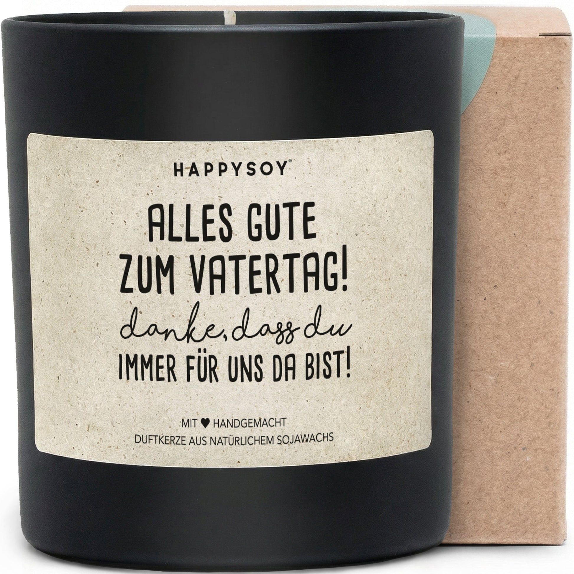Duftkerze - Alles gute zum Vatertag! Danke, dass du immer für uns da bist! - Happysoy®