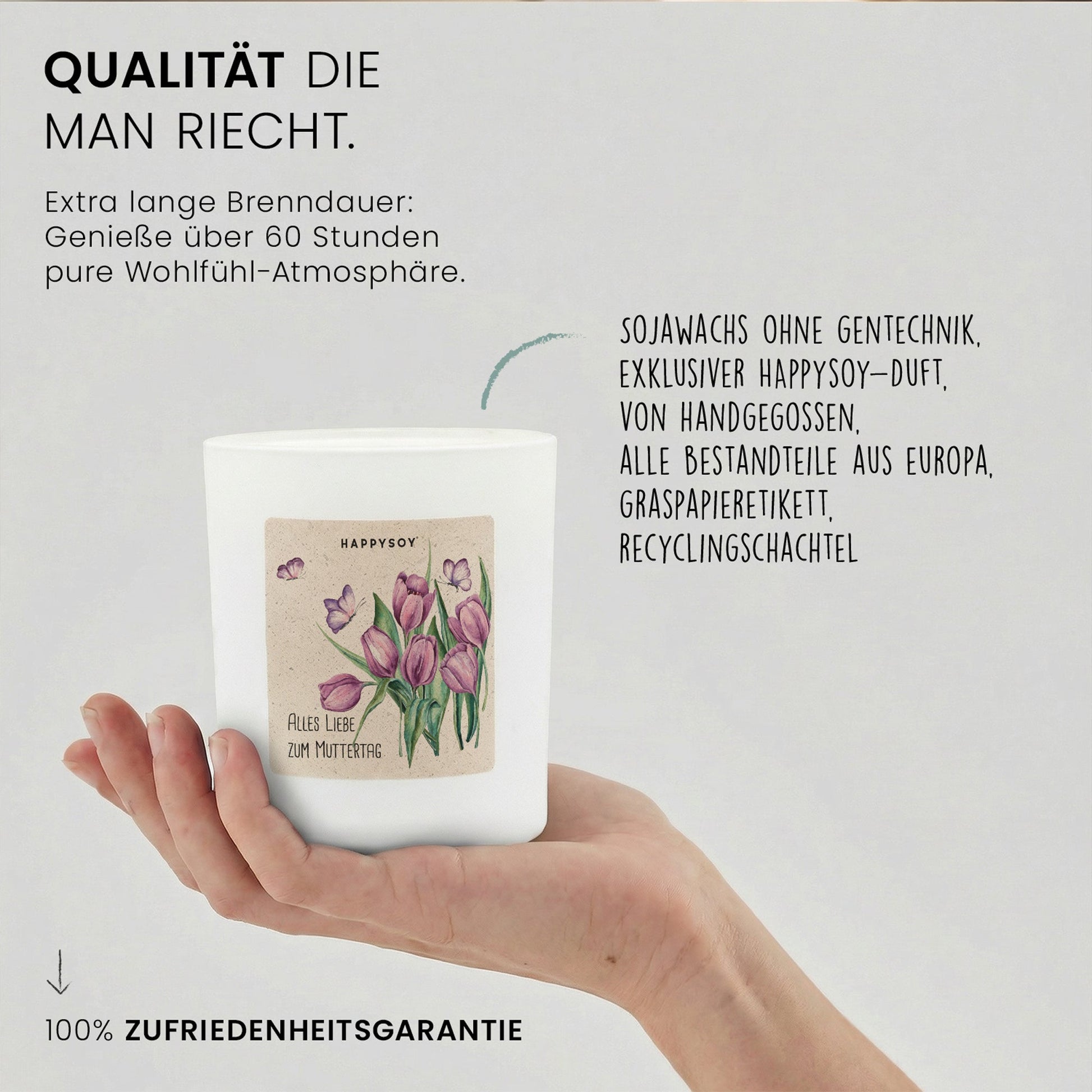 Duftkerze - Alles Liebe zum Muttertag - Happysoy®