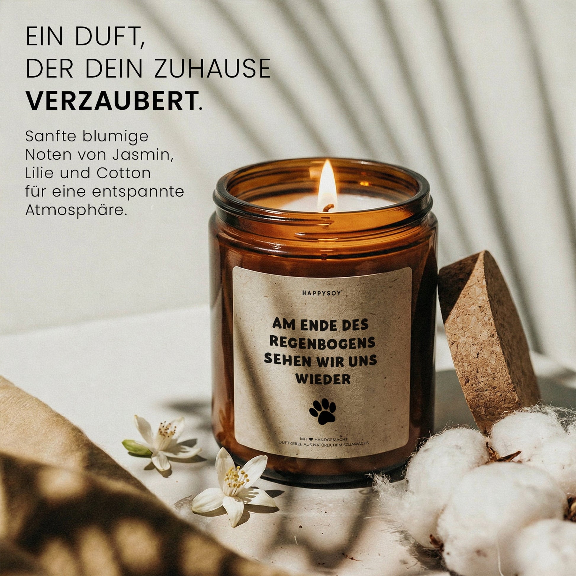 Duftkerze - Am Ende des Regenbogens sehen wir uns wieder - Happysoy®