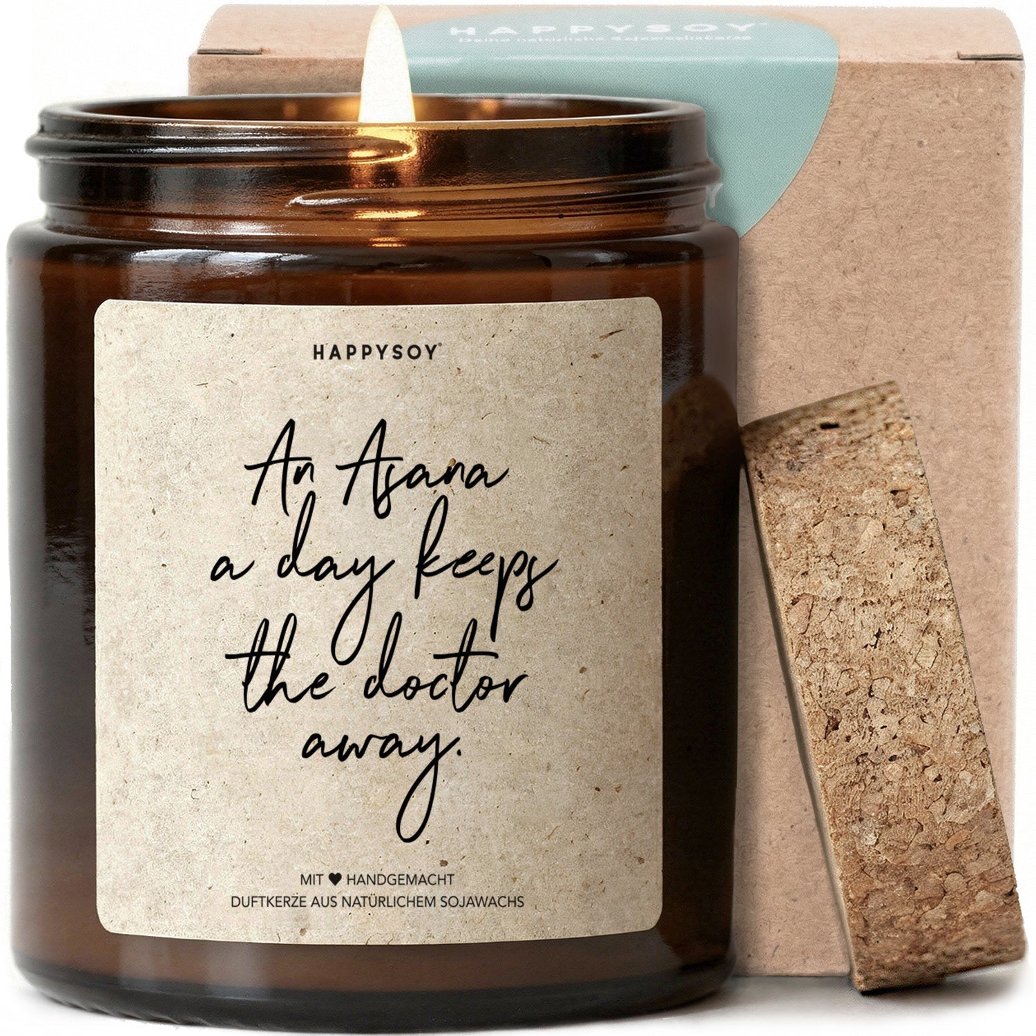 Duftkerze - An Asana a day keeps the doctor away - Happysoy®