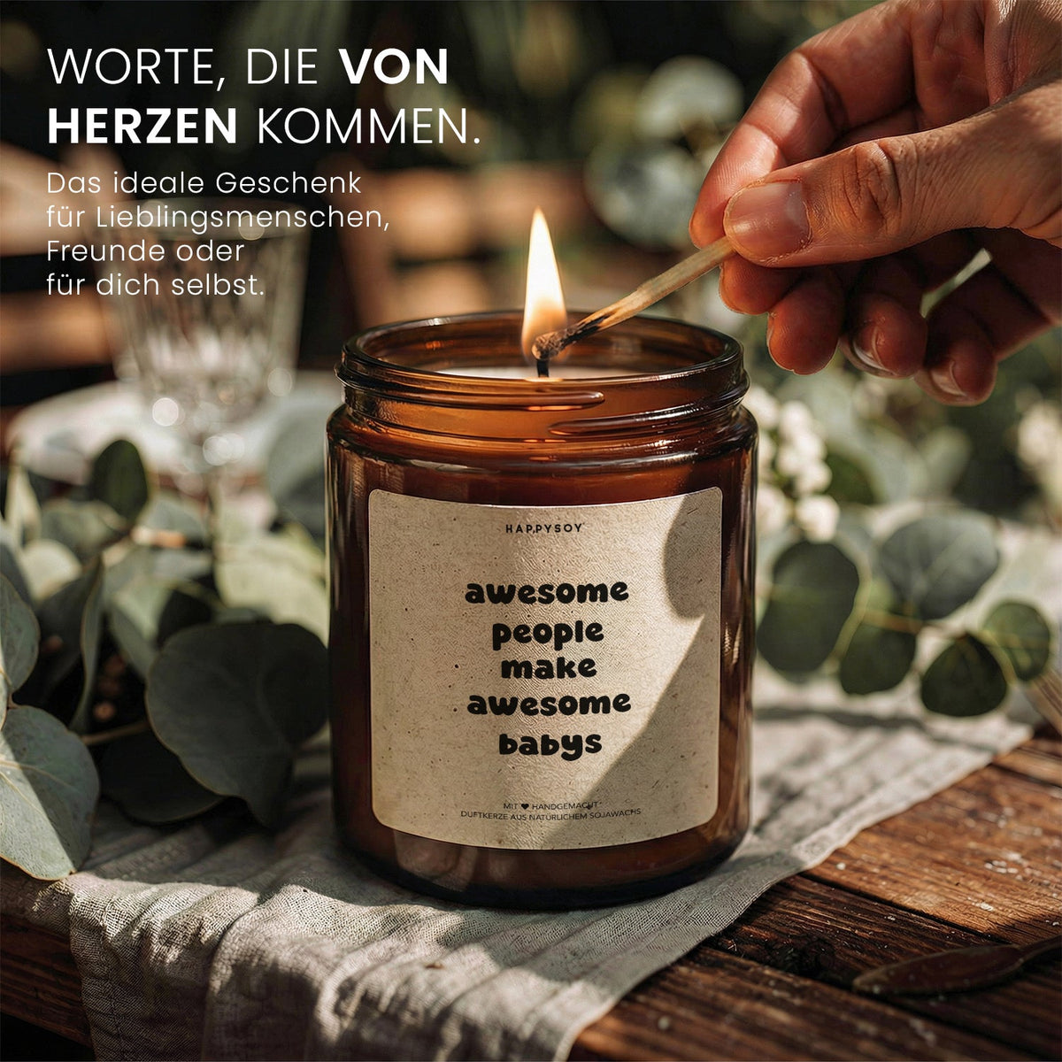Duftkerze - awesome people make awesome babys - Happysoy®