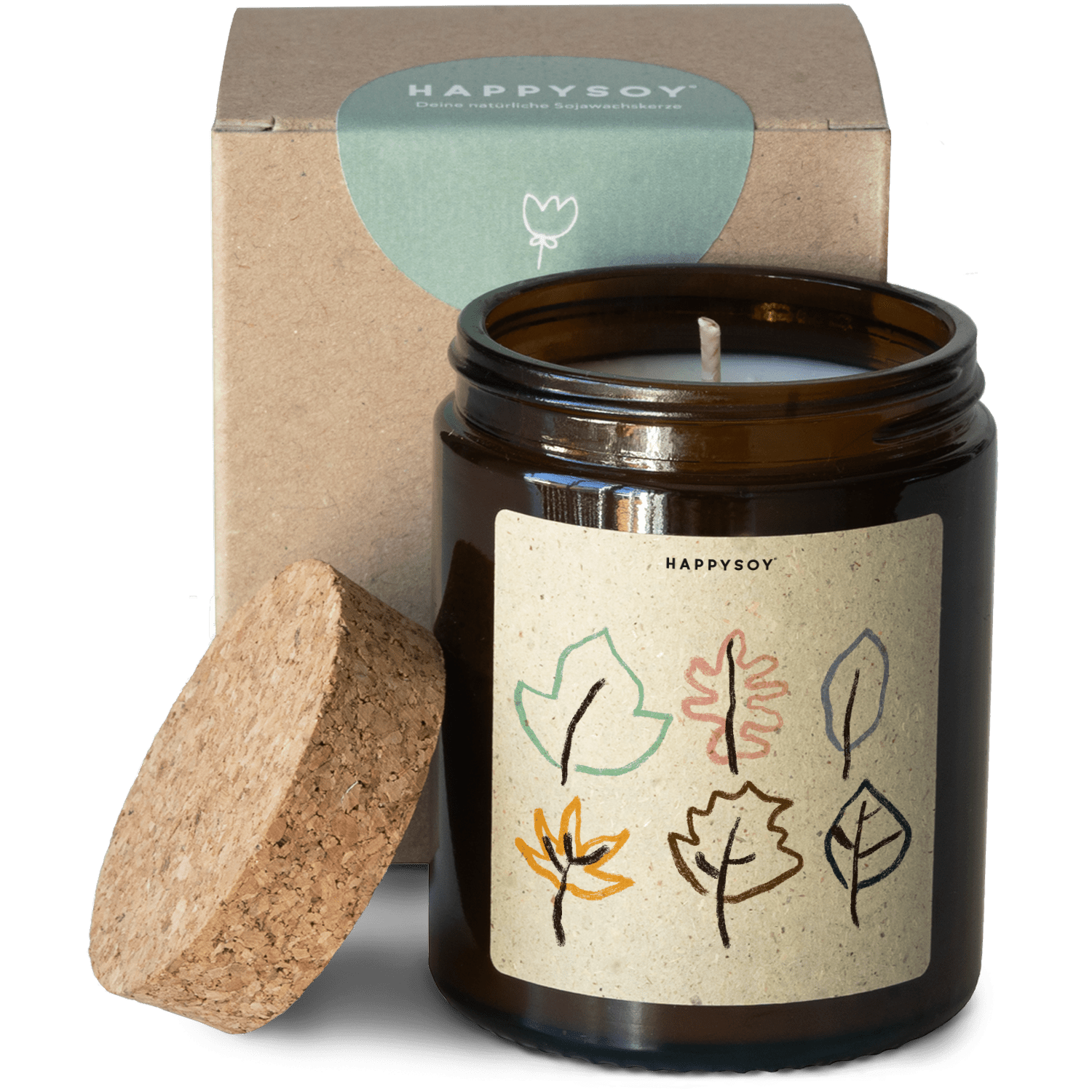 Duftkerze - Blätter - Happysoy®