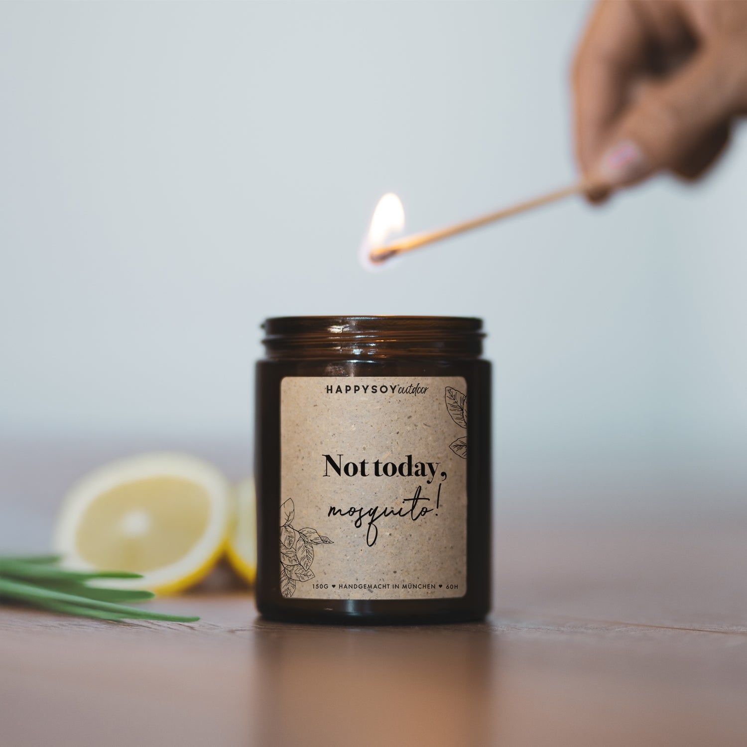 Duftkerze - Citronella "Not today, mosquito!" - Happysoy®