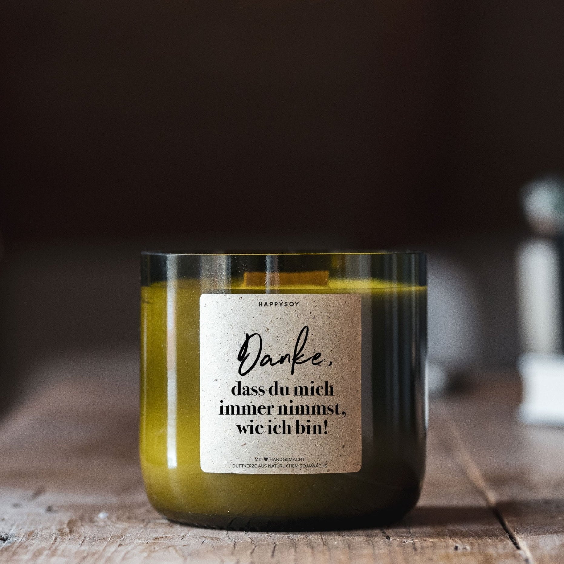 Duftkerze - Danke, dass du mich nimmst, wie ich bin! - Happysoy®