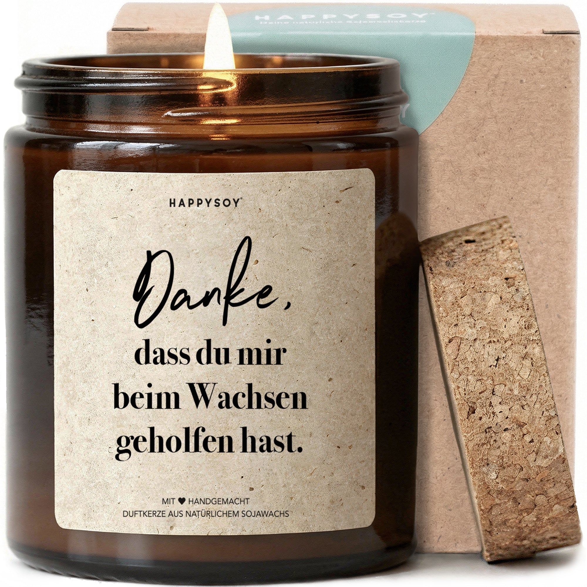 Duftkerze - Danke, dass du mir beim Wachsen geholfen hast. - Happysoy®