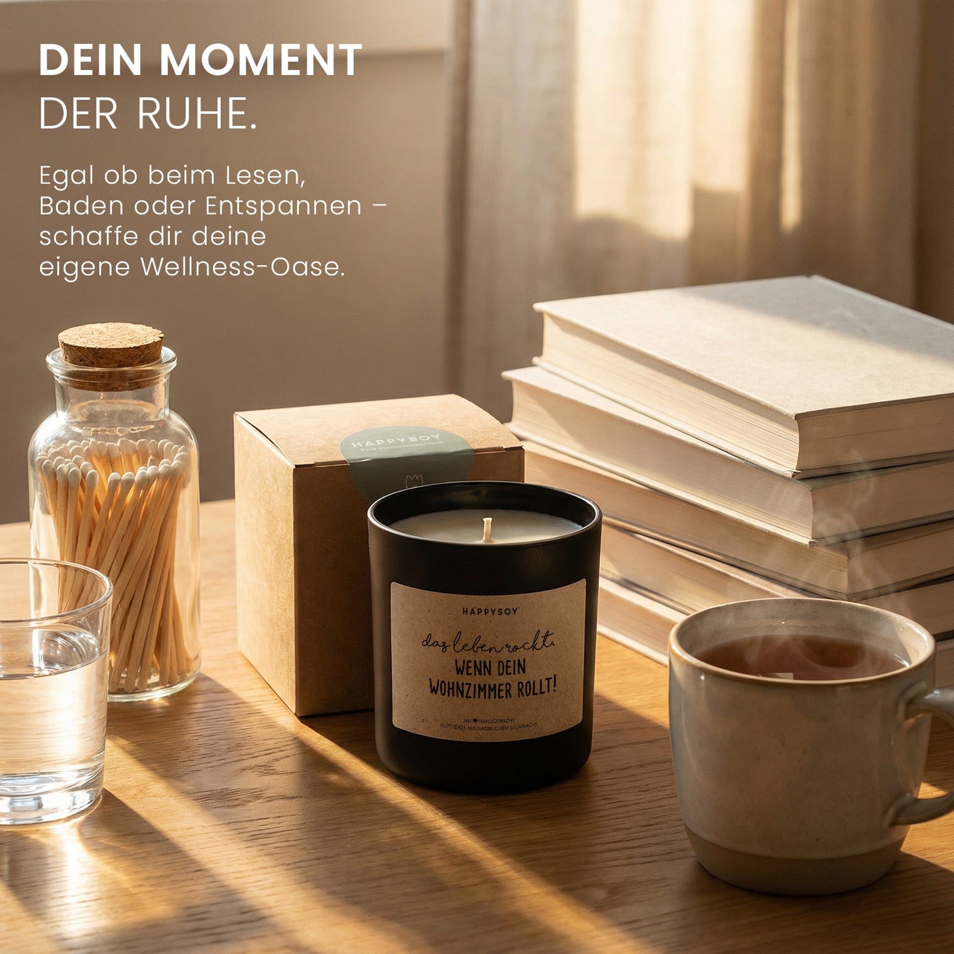 Duftkerze - Das Leben rockt, wenn dein Wohnzimmer rollt! - Happysoy®