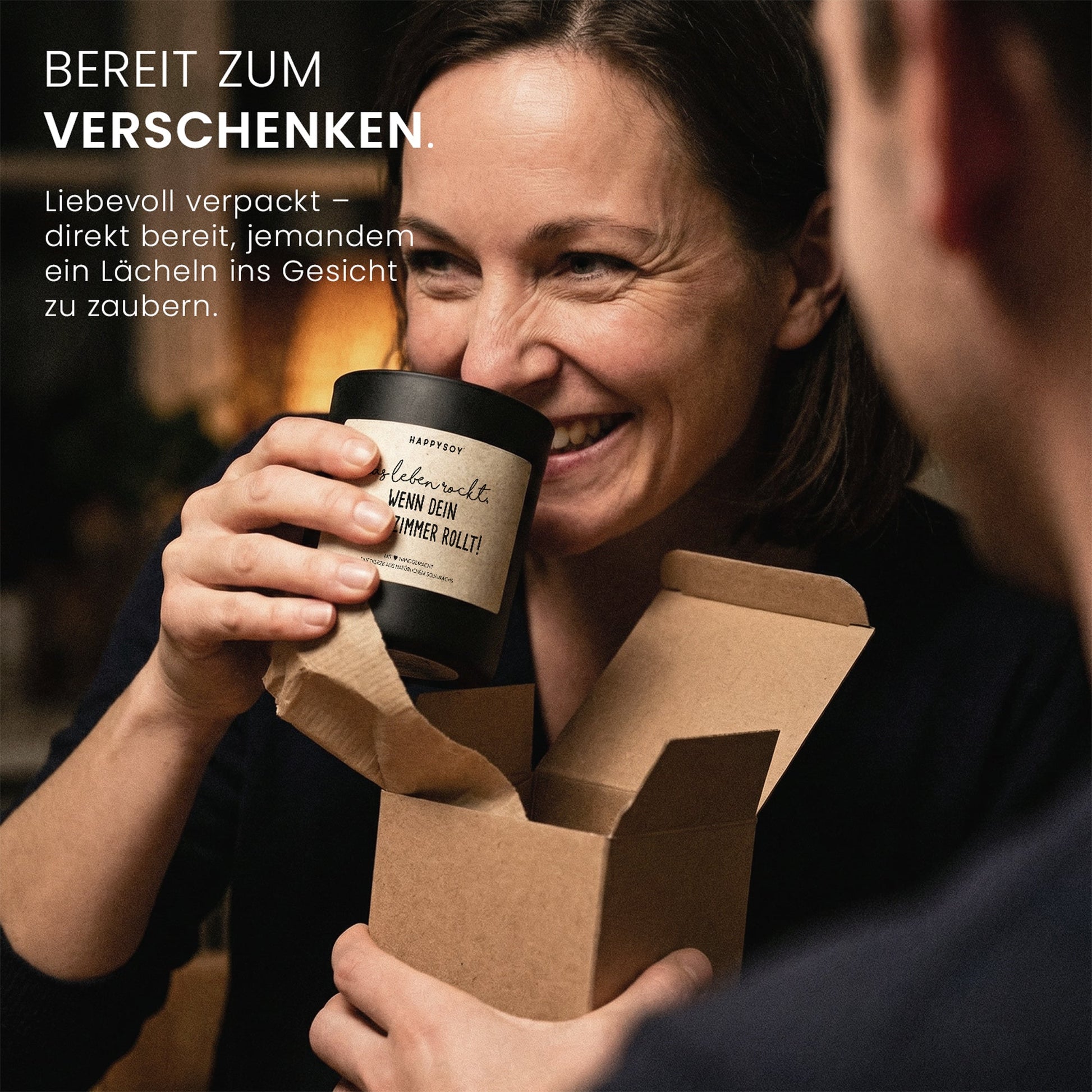 Duftkerze - Das Leben rockt, wenn dein Wohnzimmer rollt! - Happysoy®