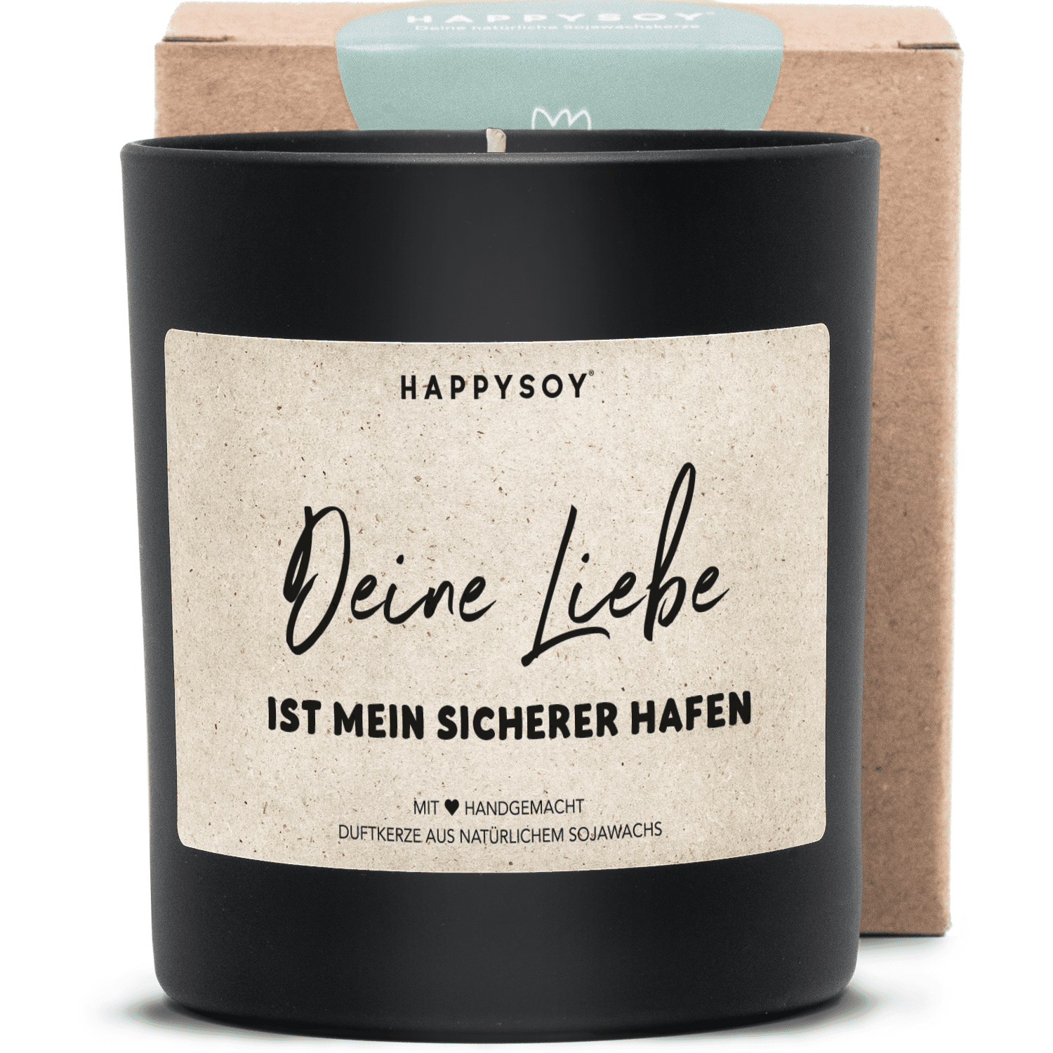 Duftkerze - Deine Liebe ist mein sicherer Hafen - Happysoy®