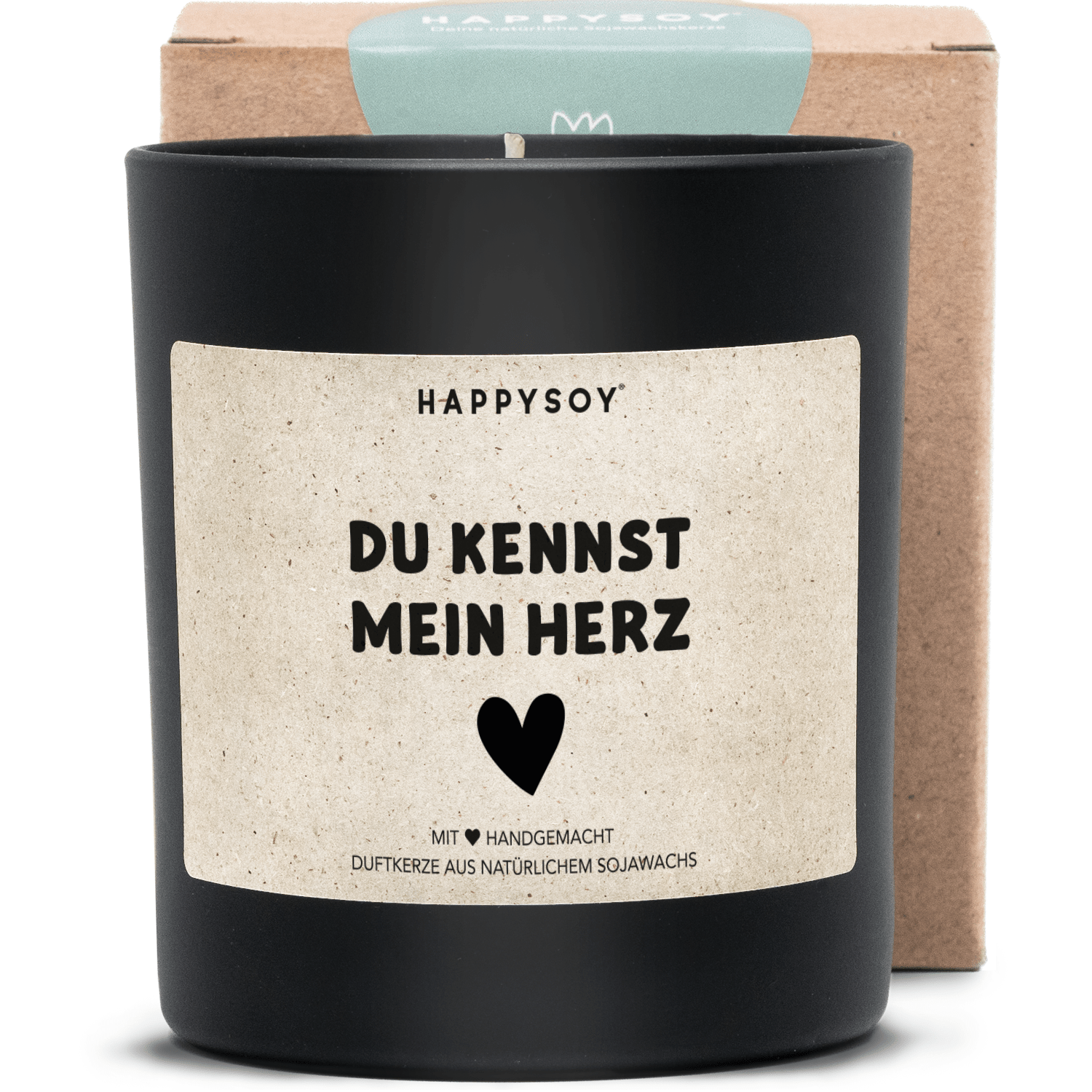 Duftkerze - DU KENNST MEIN HERZ - Happysoy®
