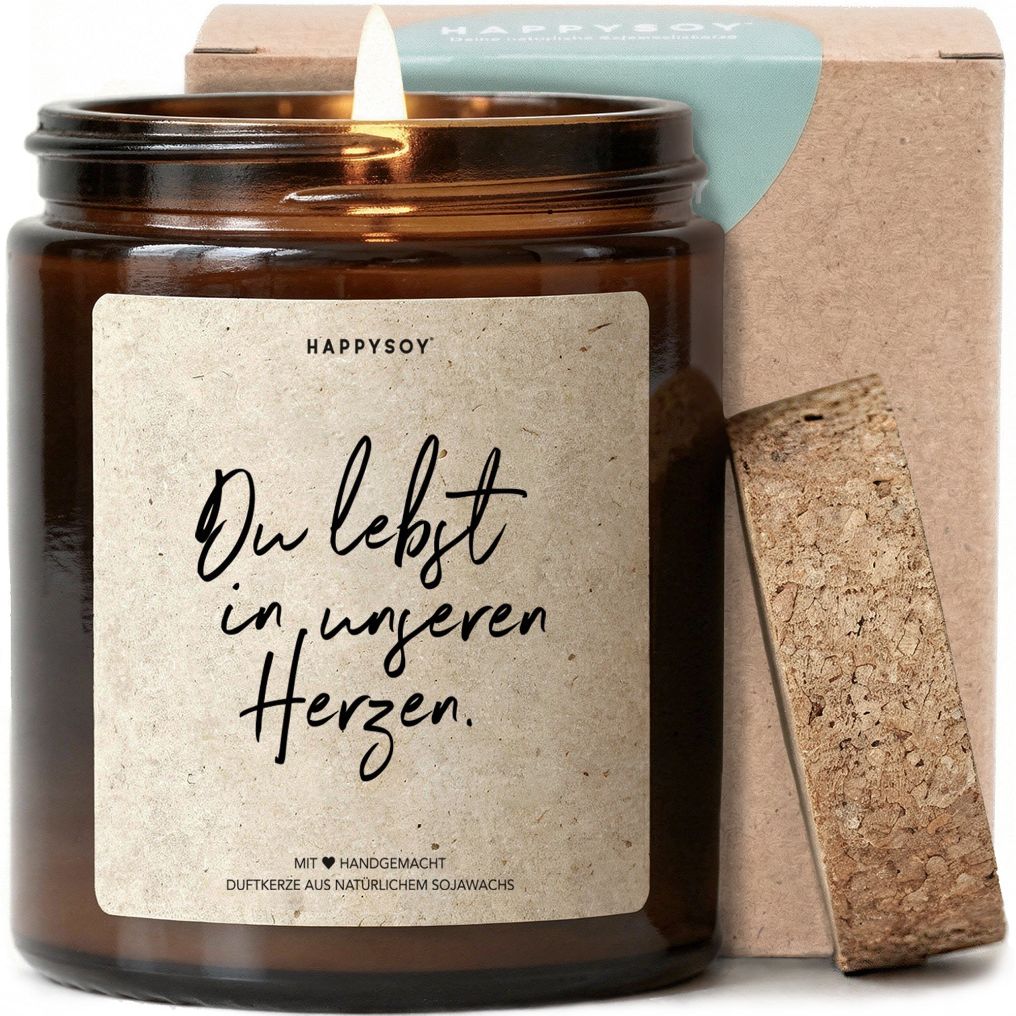 Duftkerze - Du lebst in unseren Herzen - Happysoy®