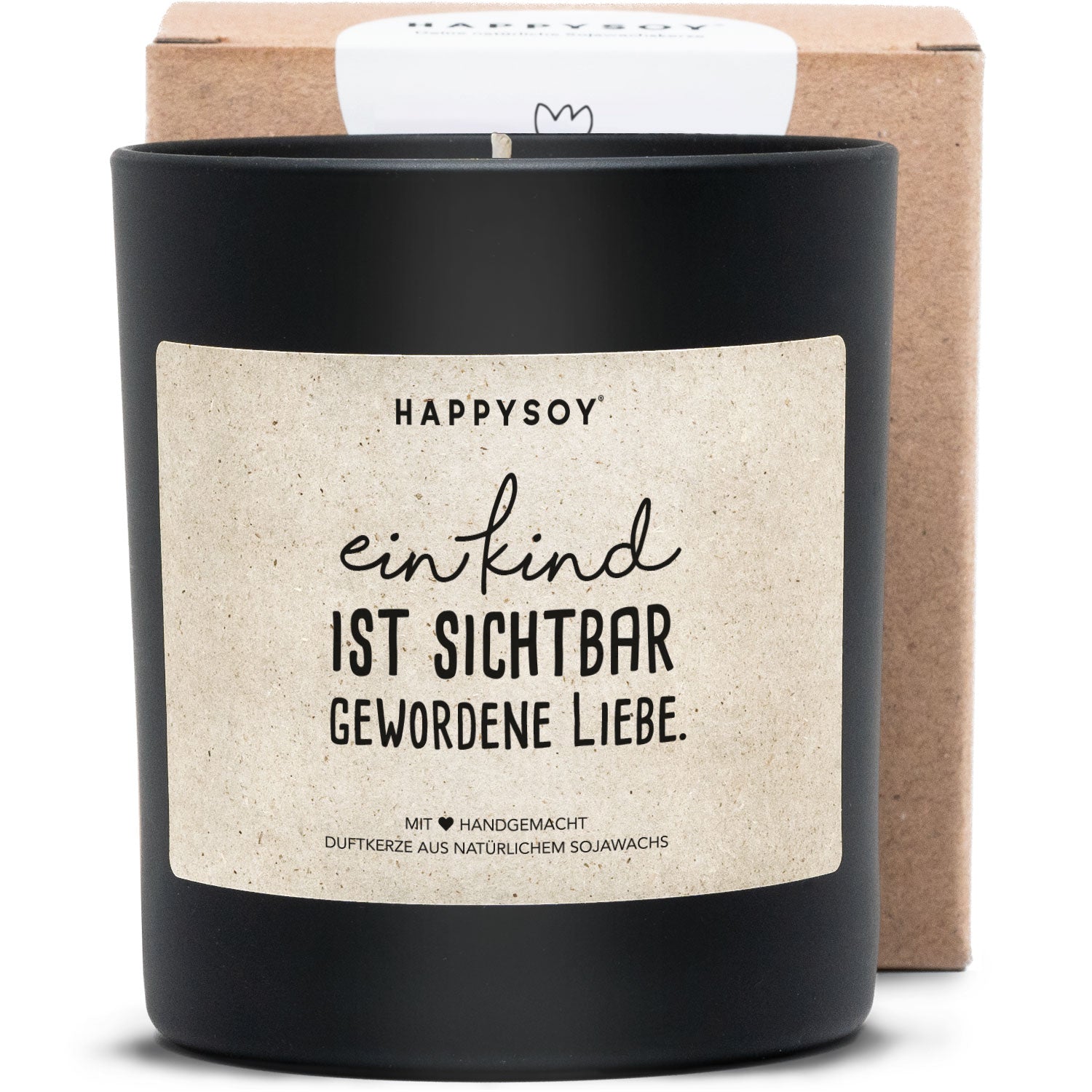 Duftkerze - Ein Kind ist sichtbar gewordene Liebe. - Happysoy®