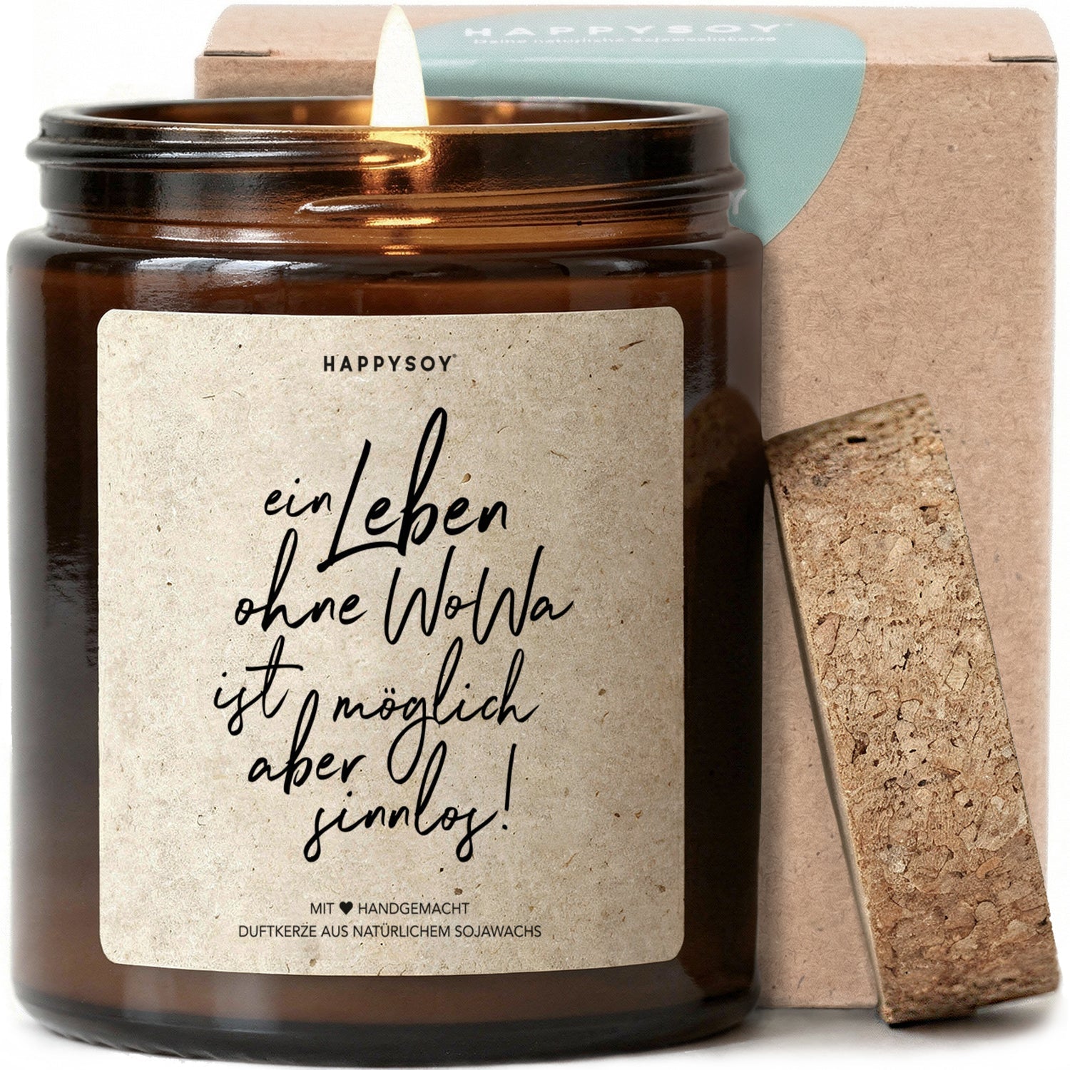 Duftkerze - Ein Leben ohne WoWa ist möglich, aber sinnlos! - Happysoy®