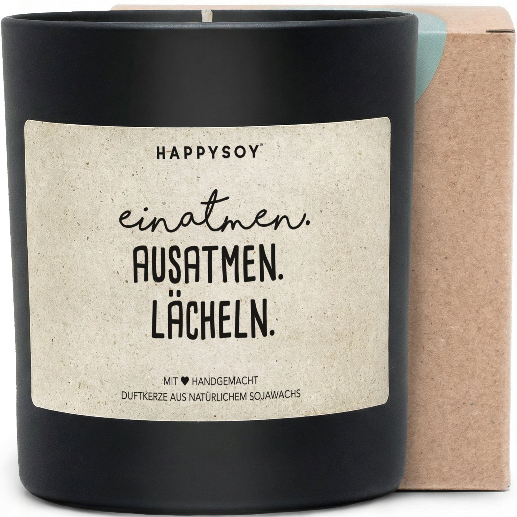 Duftkerze - Einatmen. Ausatmen. Lächeln. - Happysoy®
