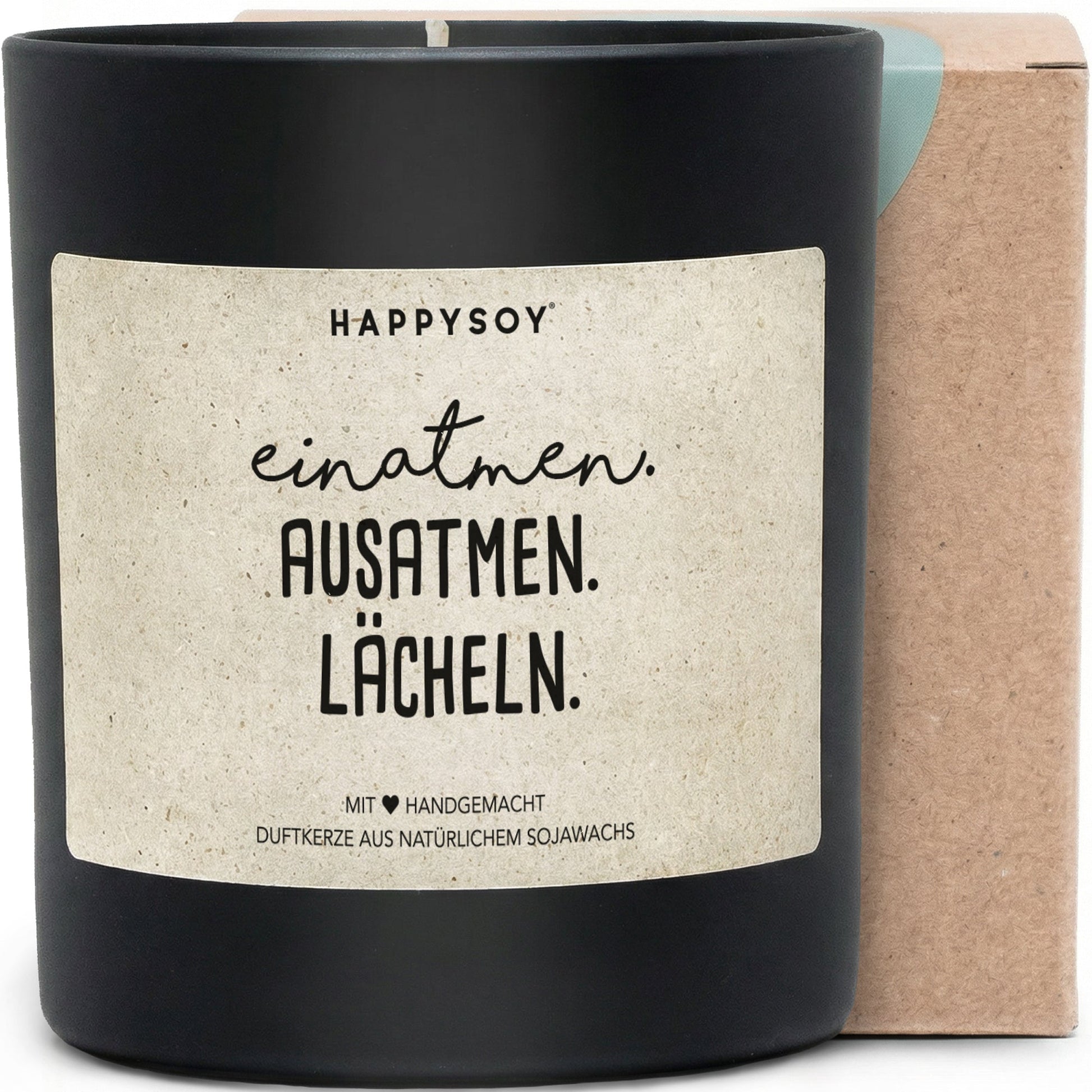 Duftkerze - Einatmen. Ausatmen. Lächeln. - Happysoy®