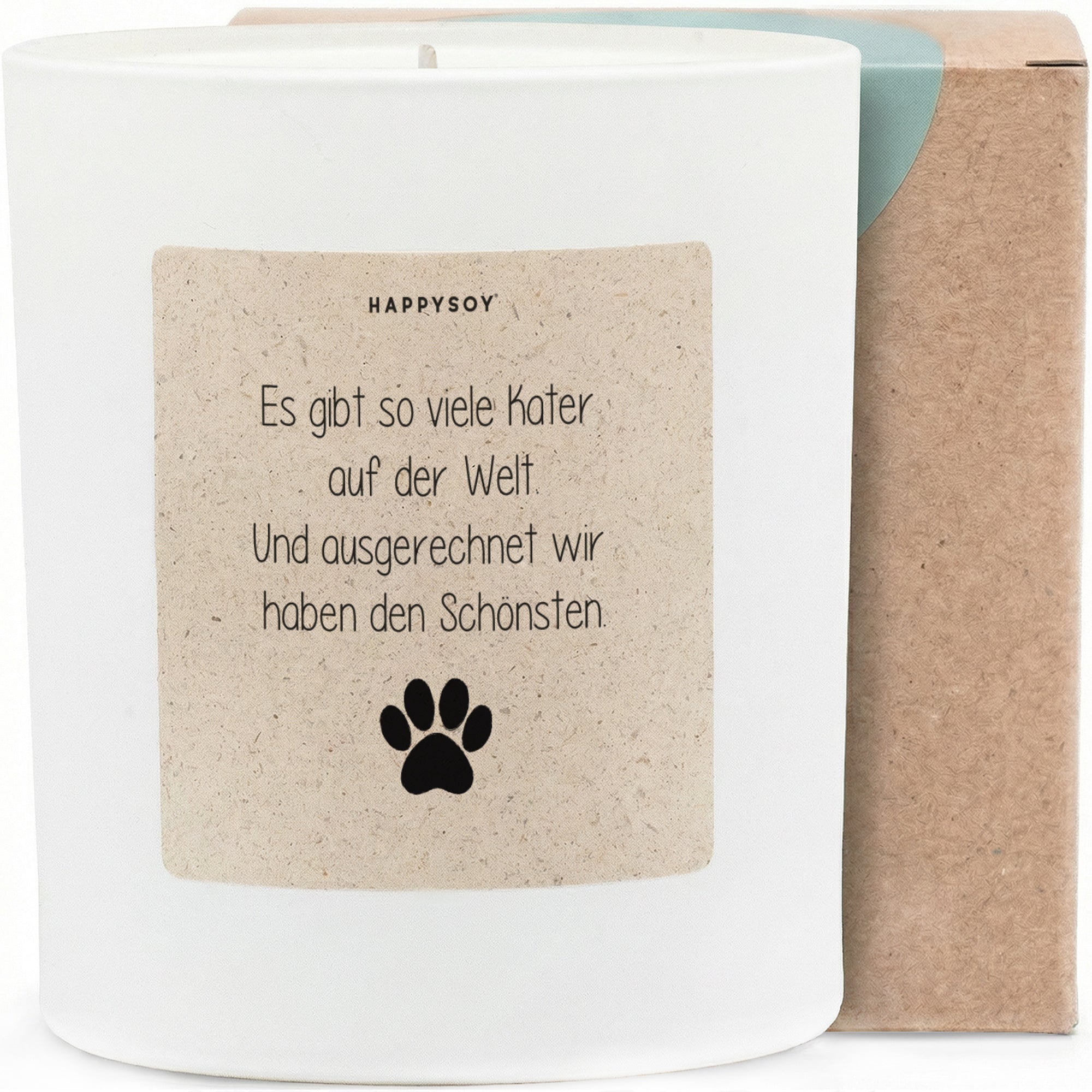 Duftkerze - Es gibt so viele Kater auf der Welt. Und ausgerechnet wir haben den Schönsten. - Happysoy®