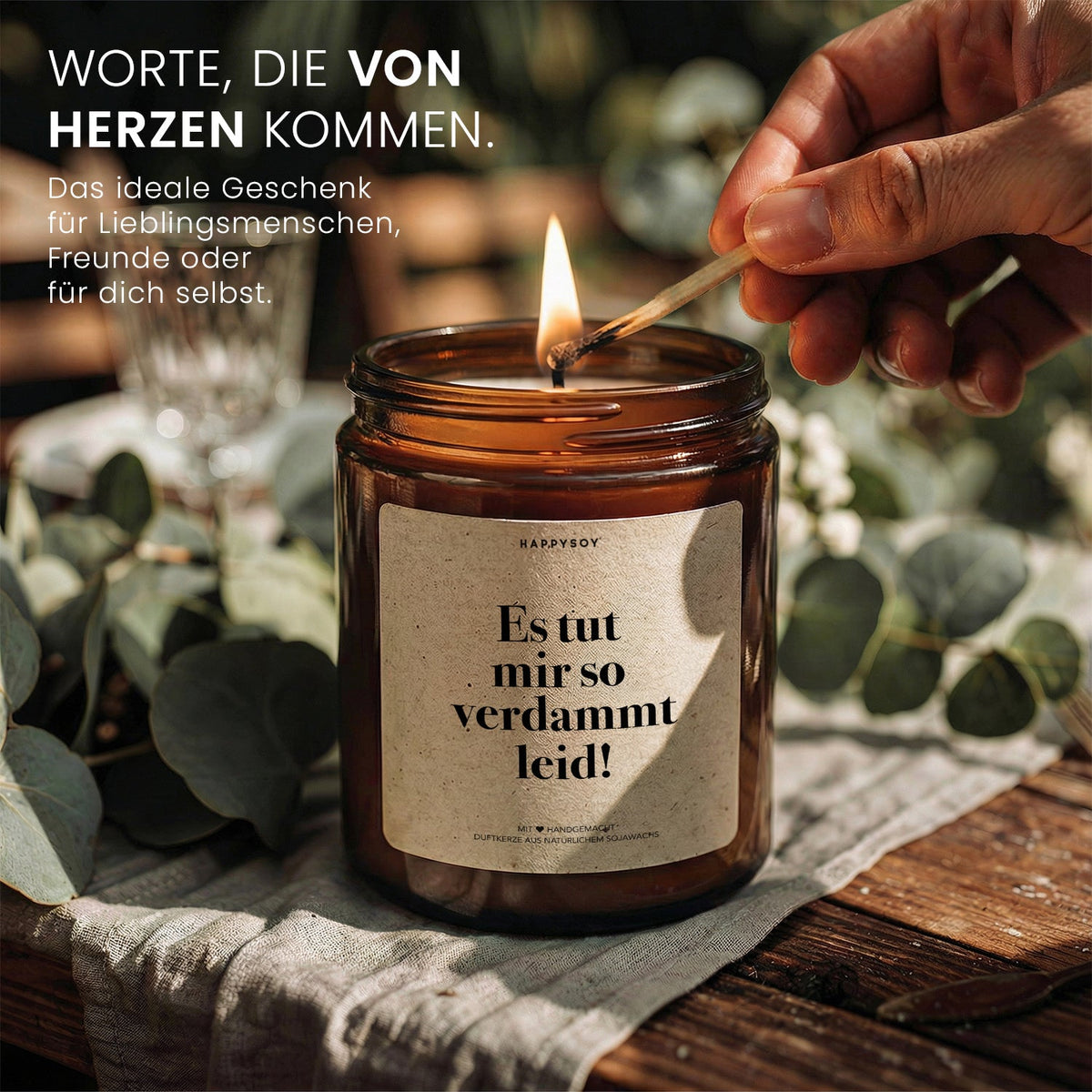 Duftkerze - Es tut mir so verdammt leid! - Happysoy®