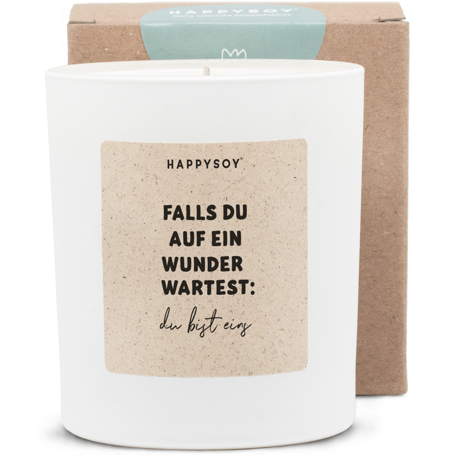 Duftkerze - Falls du auf ein Wunder wartest: du bist eins! - Happysoy®