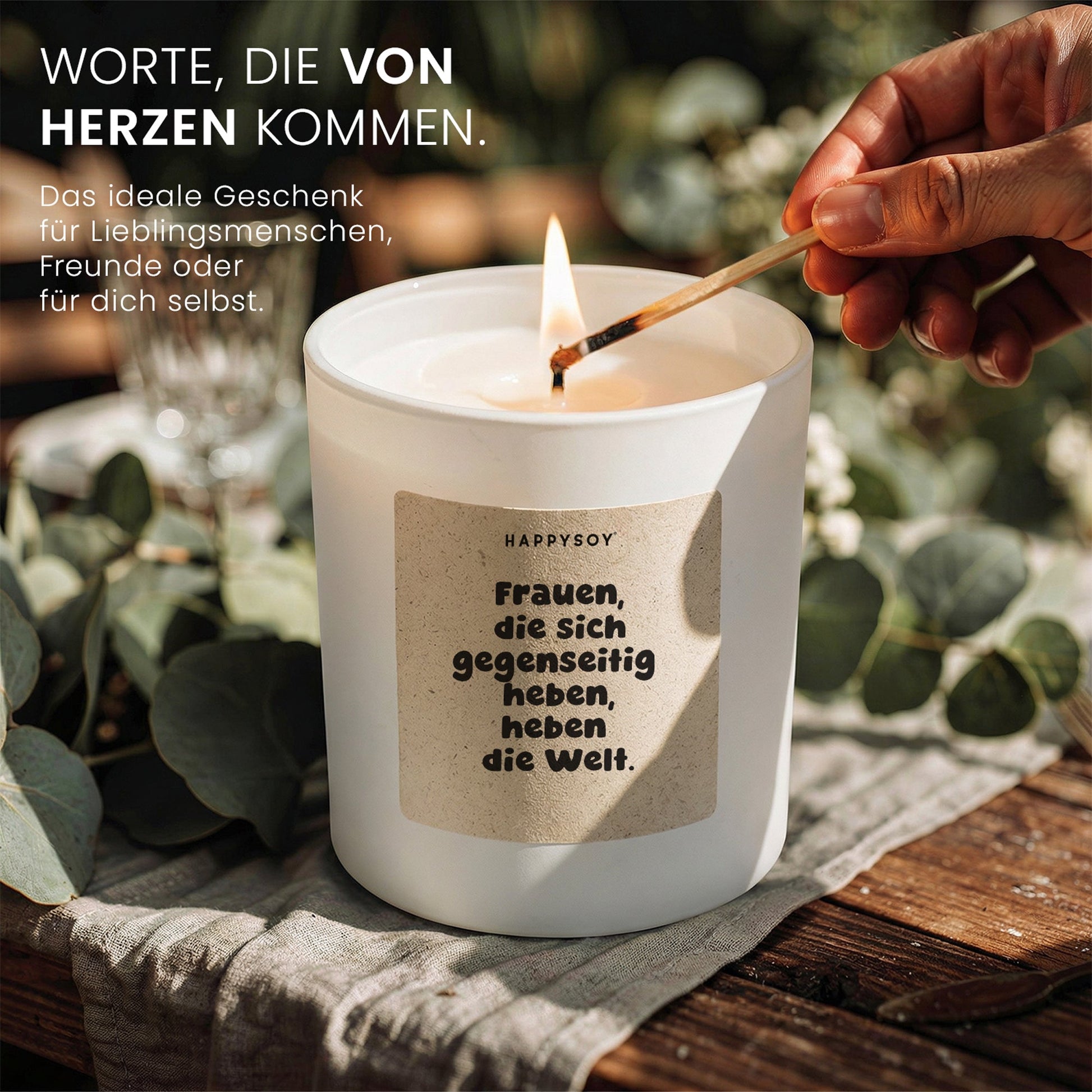Duftkerze - Frauen, die sich gegenseitig heben, heben die Welt. - Happysoy®