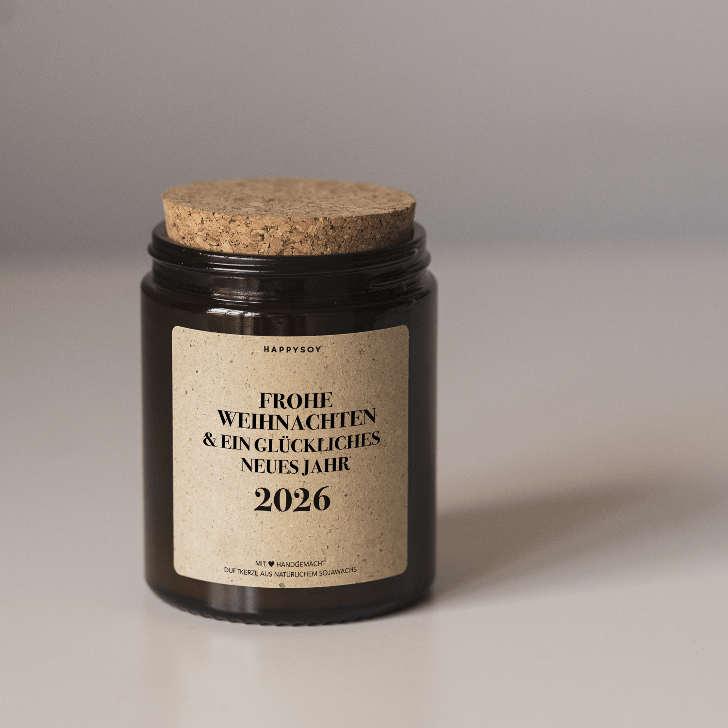 Duftkerze - Frohe Weihnachten & ein glückliches neues Jahr 2025! - Happysoy®